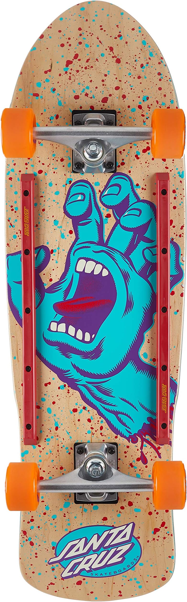 Santa Cruz Skate Screaming Hand 9.42" X 31.88" 80s Cruzer, White