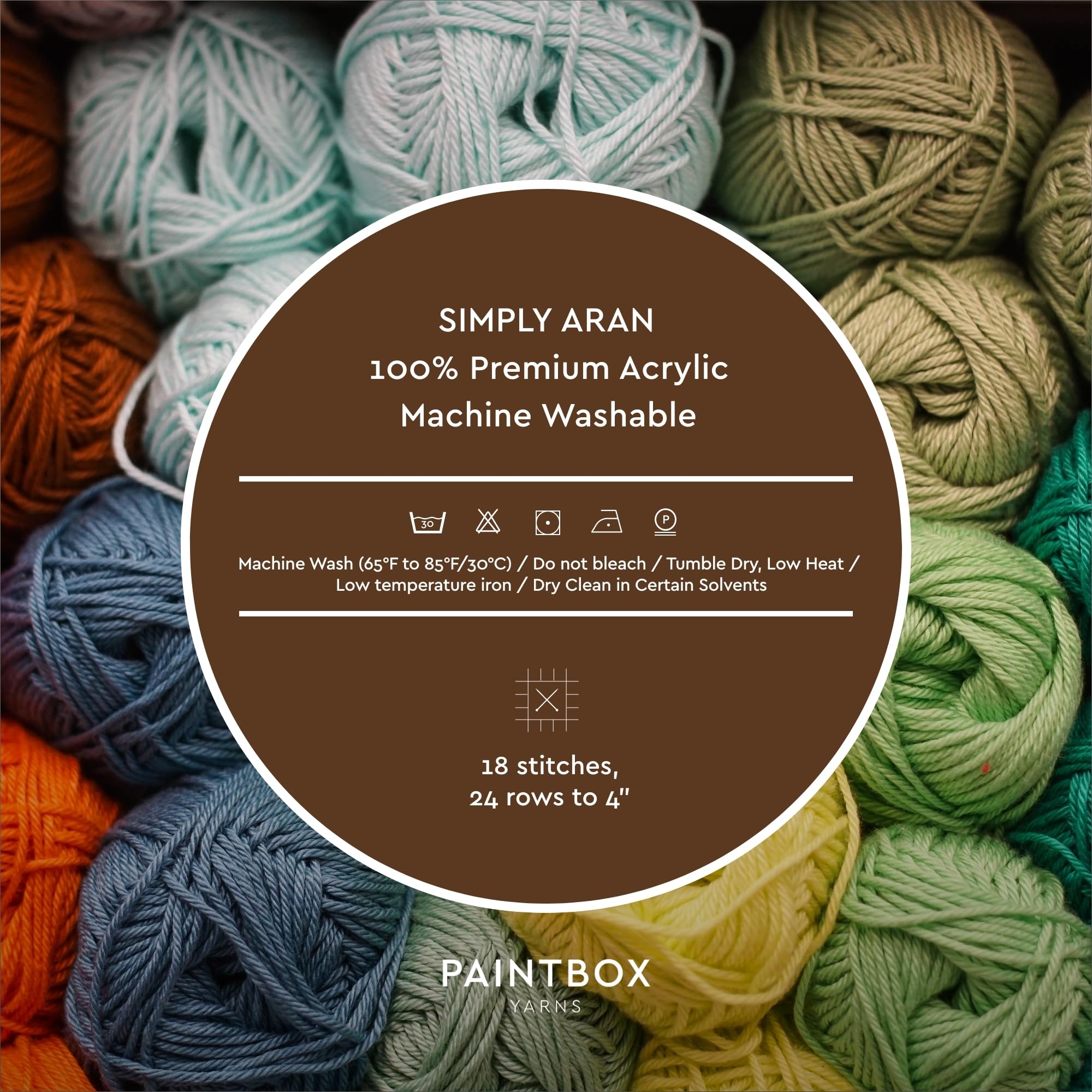 Amazon.com: Paintbox Aran Yarn - Acrylic Yarn - 201yds (184m)/100g