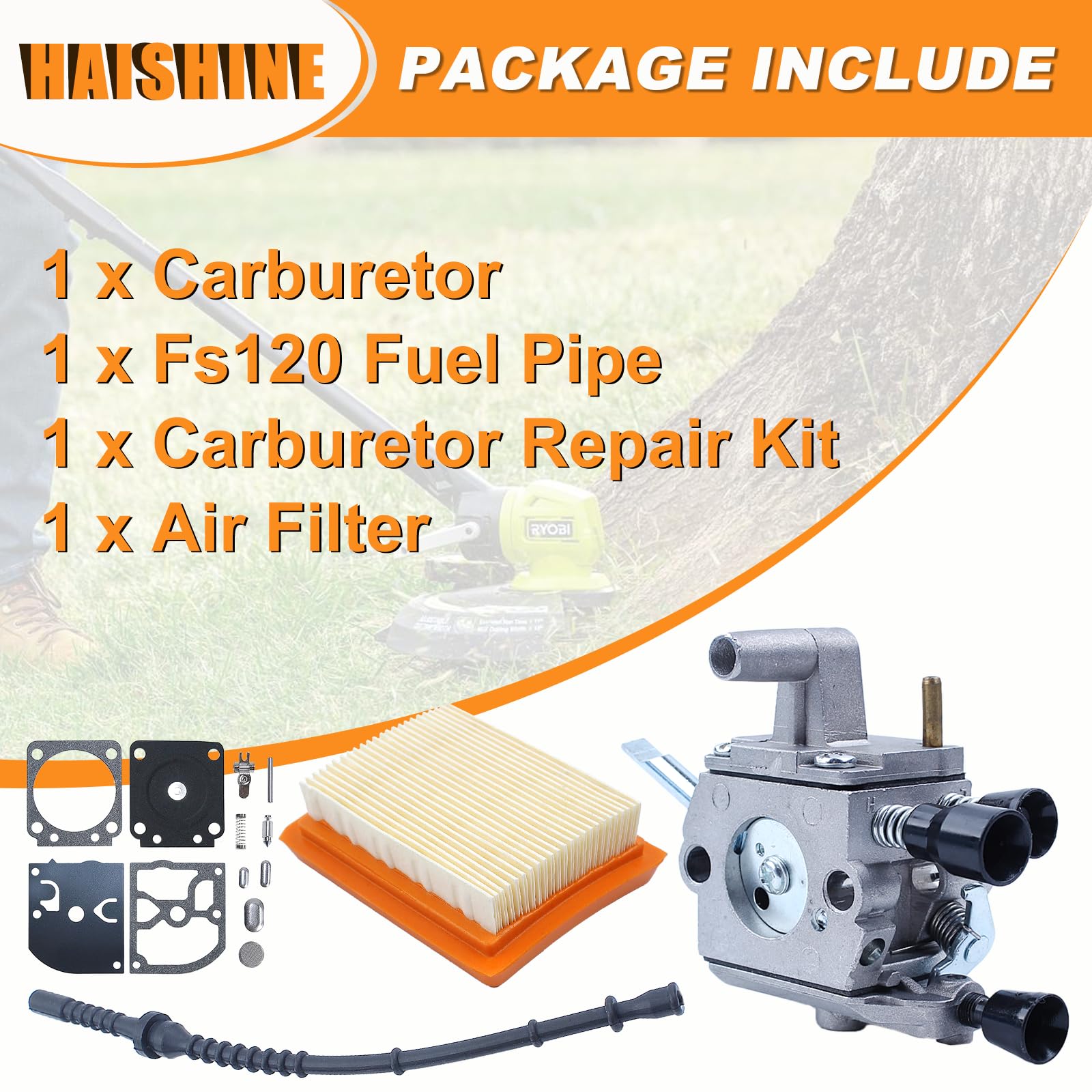 Vergaser Benzinfilter Reparatursatz für STIHL FS120 FS200 R FS020 FS202 TS200 FS250 R FS300 FS350 Trimmer Weedeater