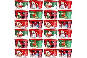 24 Pcs Bulk Christmas Metal Buckets