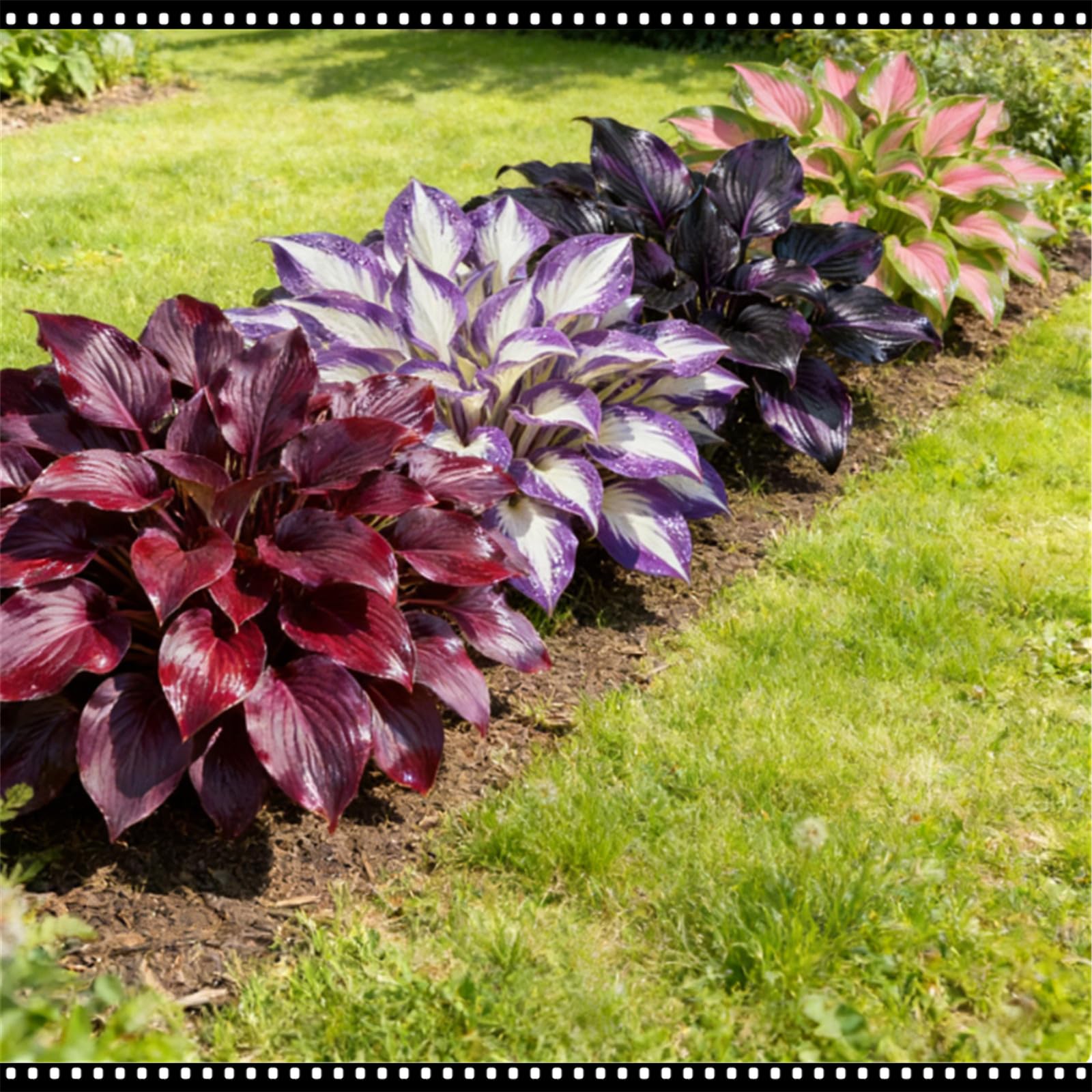 Outdoor Garden Hosta - Outdoor Shade-Tolerant and Cold-Hardy - Transforms Shady Areas in Gardens - Suitable for Mass Planting/that Grow Fast/Golden Jade Carving-8 Roots-H