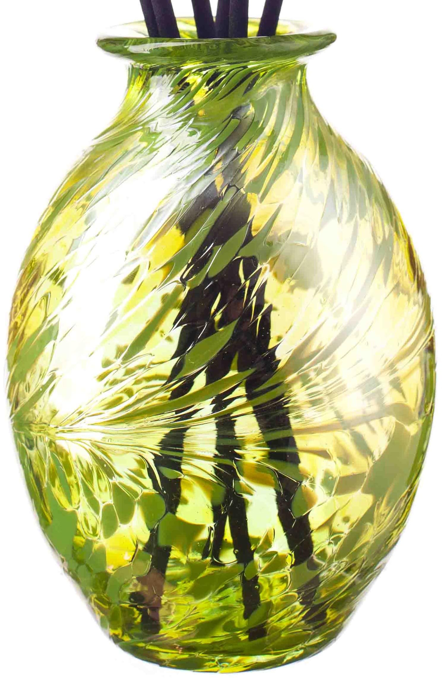 August Birthstone Coloured Mouth Blown Glass Bud Vase Reed Diffuser