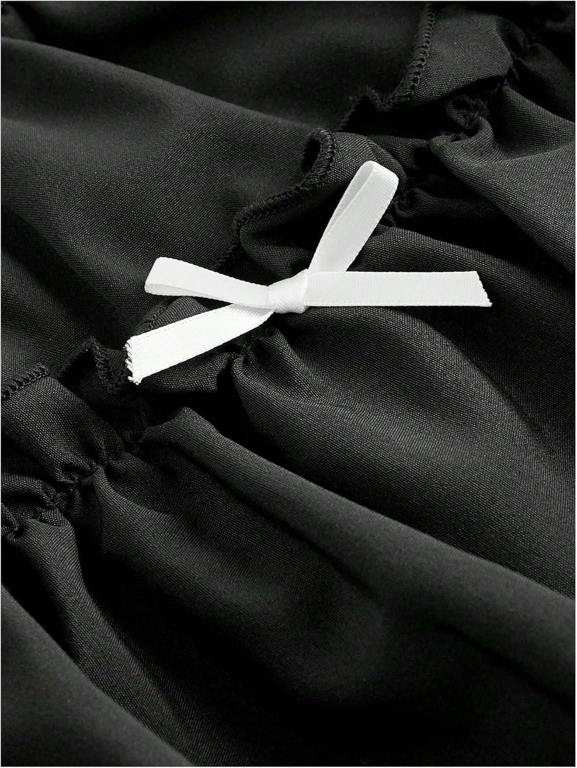 Verdusa Women's Y2K Ruffle Hem Elastic Waist Tiered Layered Flowy Bow Tie Mini Skirts - Image 5