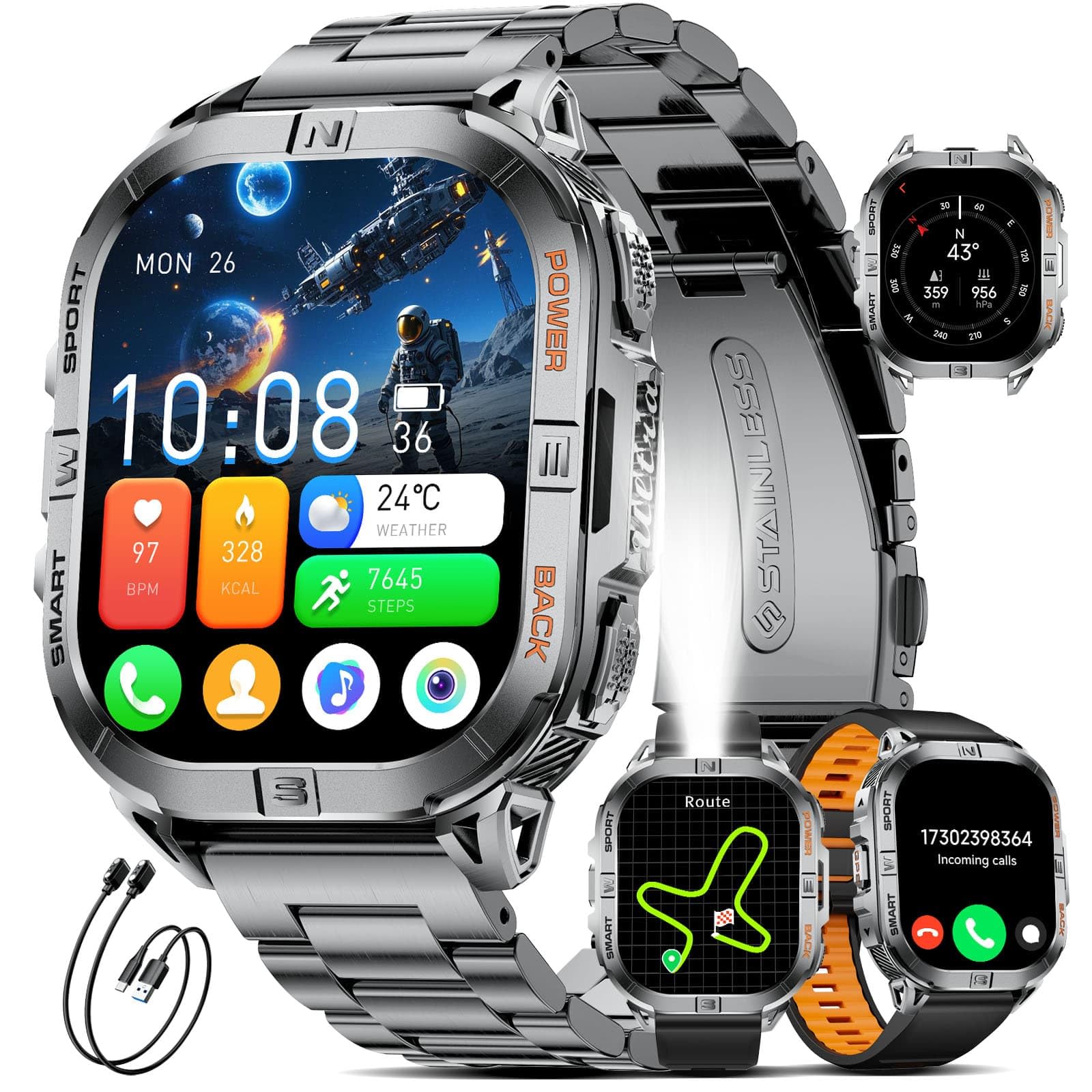 SUNKTA GPS Military Smart Watch