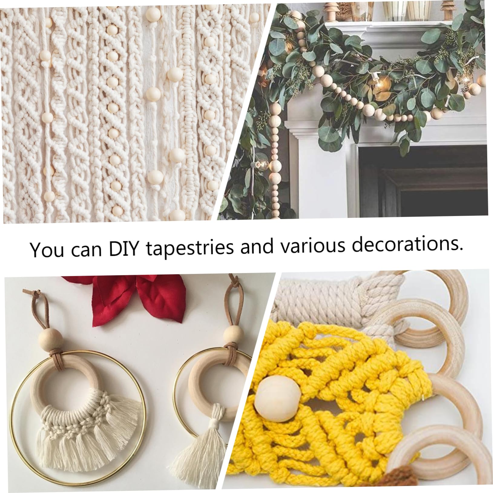 HOMSFOU Kit Macramè Diy Cotone Set Completo per Creare Decorazioni Murali e Accessori Versatili Materiali per Fai da Te per Piante e Tendaggi