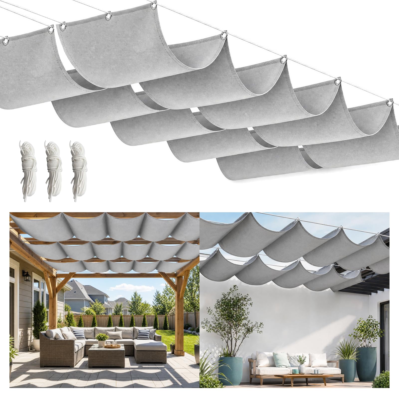 Voile d'ombrage rétractable 1x3m