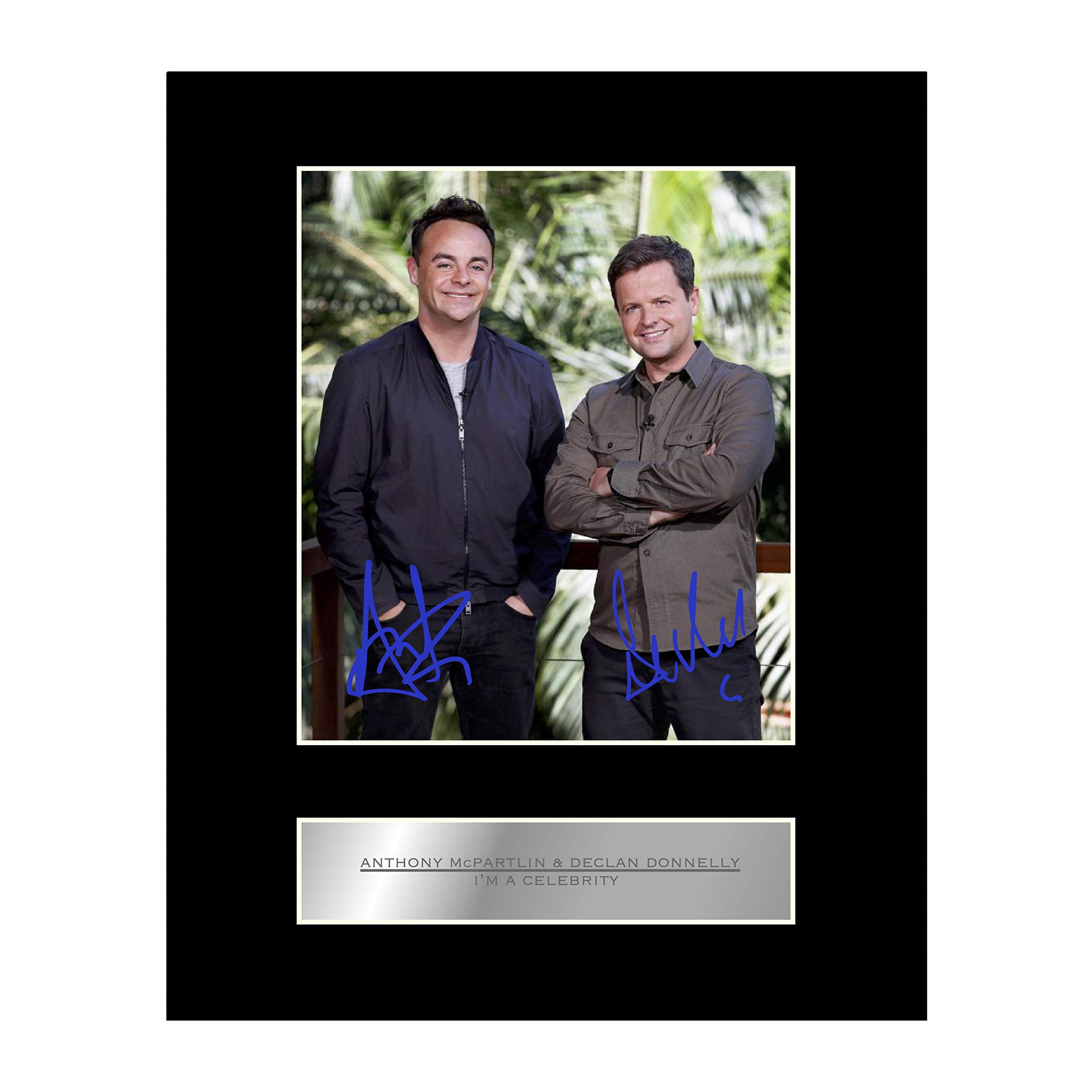 Ant and Dec Signed Mounted Photo Display I'm a Celebrity Autographed Gift Picture Print
