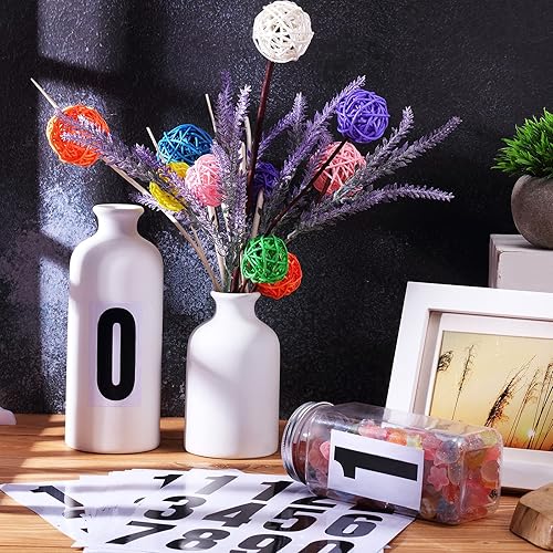 Miniatura 6 de Tenare 192 unidades, 16 juegos de calcomanías de números para buzón de correo, vinilo reflectante, impermeables, para números de residencia y buzón,