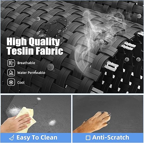 Miniatura 4 de Simple Trending Cama elevada para perros pequeños, cuna elevada impermeable para perros, cama refrescante para mascotas, 36.5 x 22.5 pulgadas, color