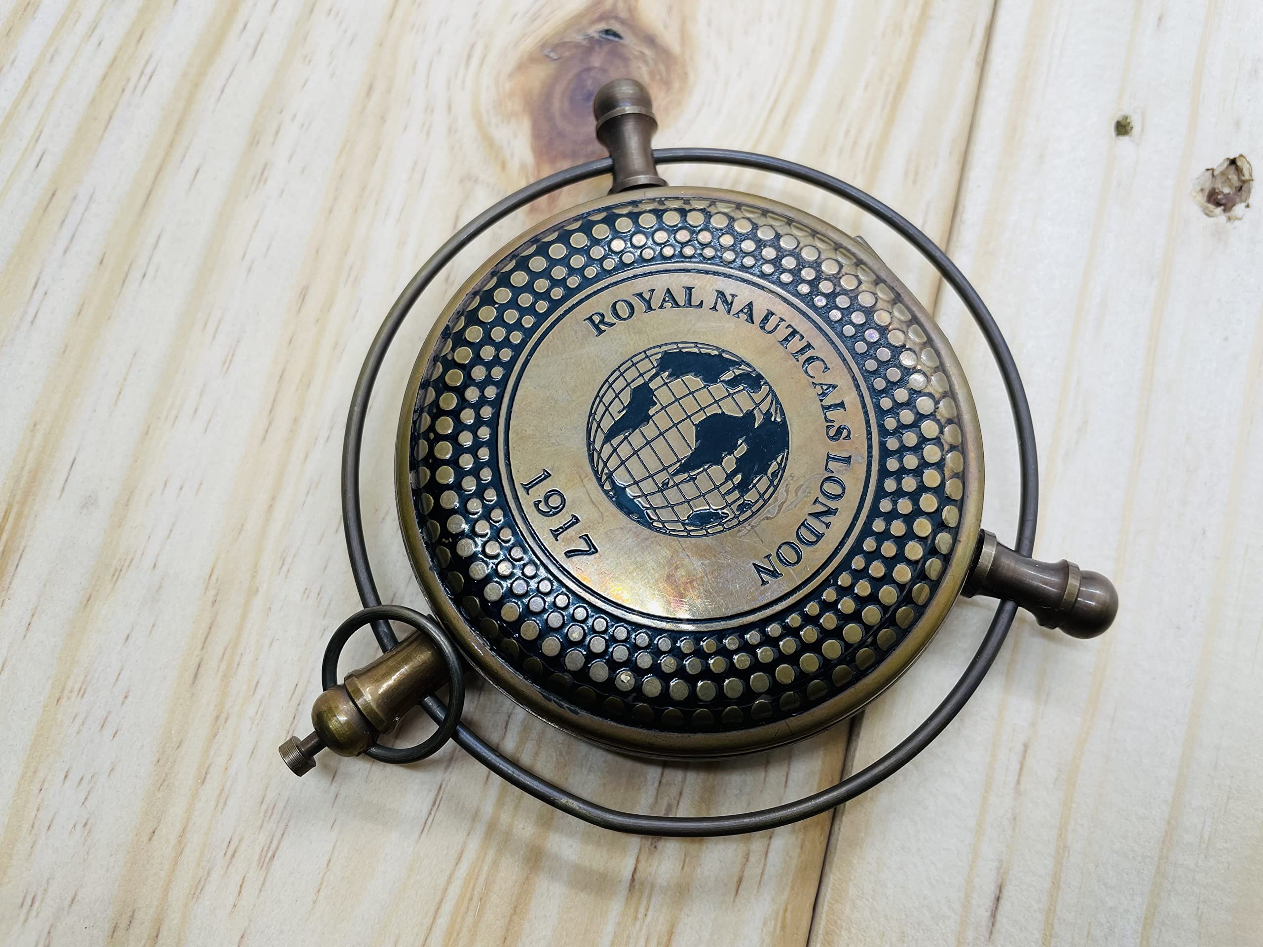 Nautical London Pocket Compass 1917 Handmade Directional Push Button Compass for Outdoor Hiking Travelling Camping Best Gift Fathers Day, Birthday New Year