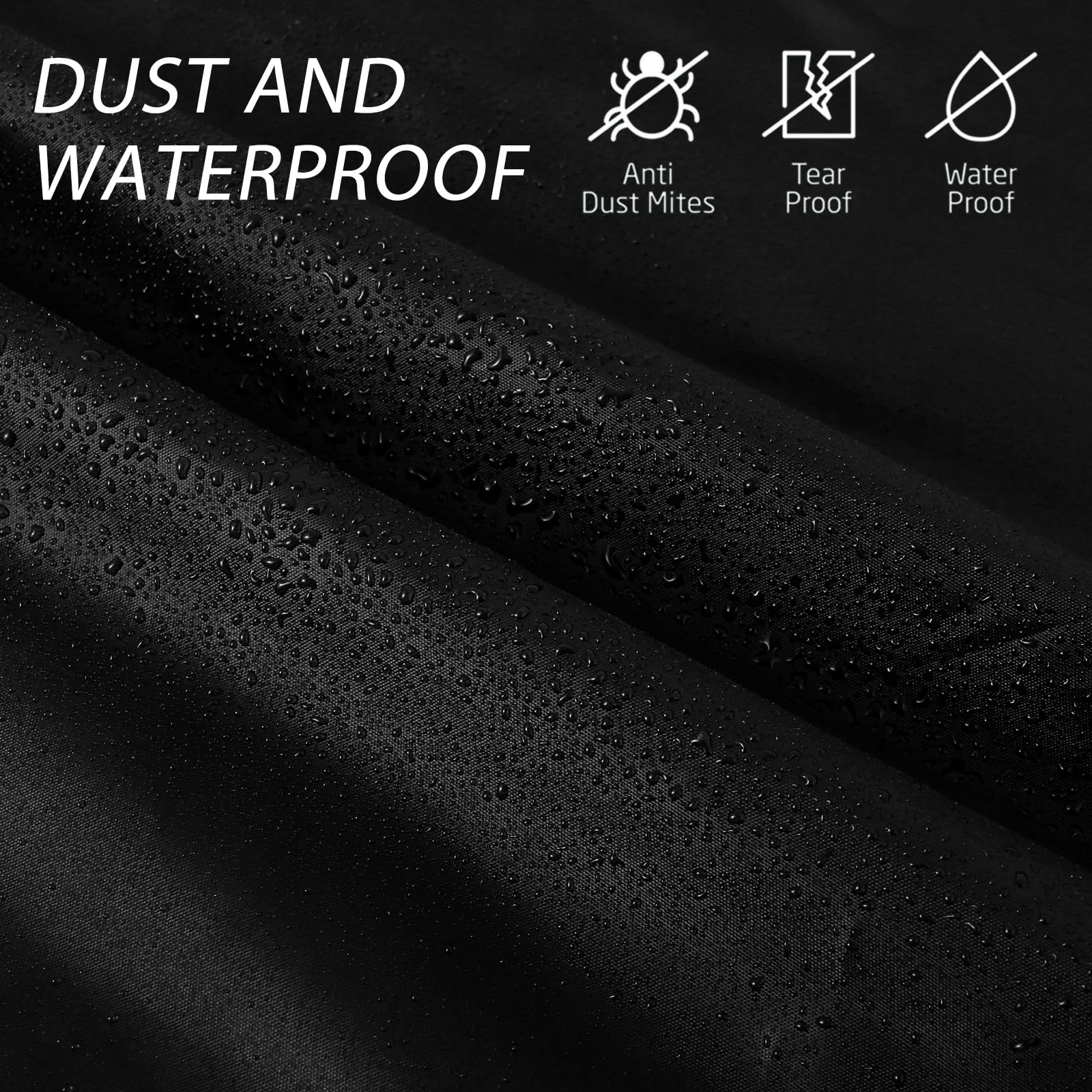 2pack Garden Furniture Cushion Storage Bag Waterproof 210D Oxford Cloth Furniture Storage Bag with Handle and Zipper Rip Proof Portable Christmas Tree Storage Bags for Home Patio Outdoor(122x39x55) - Image 3
