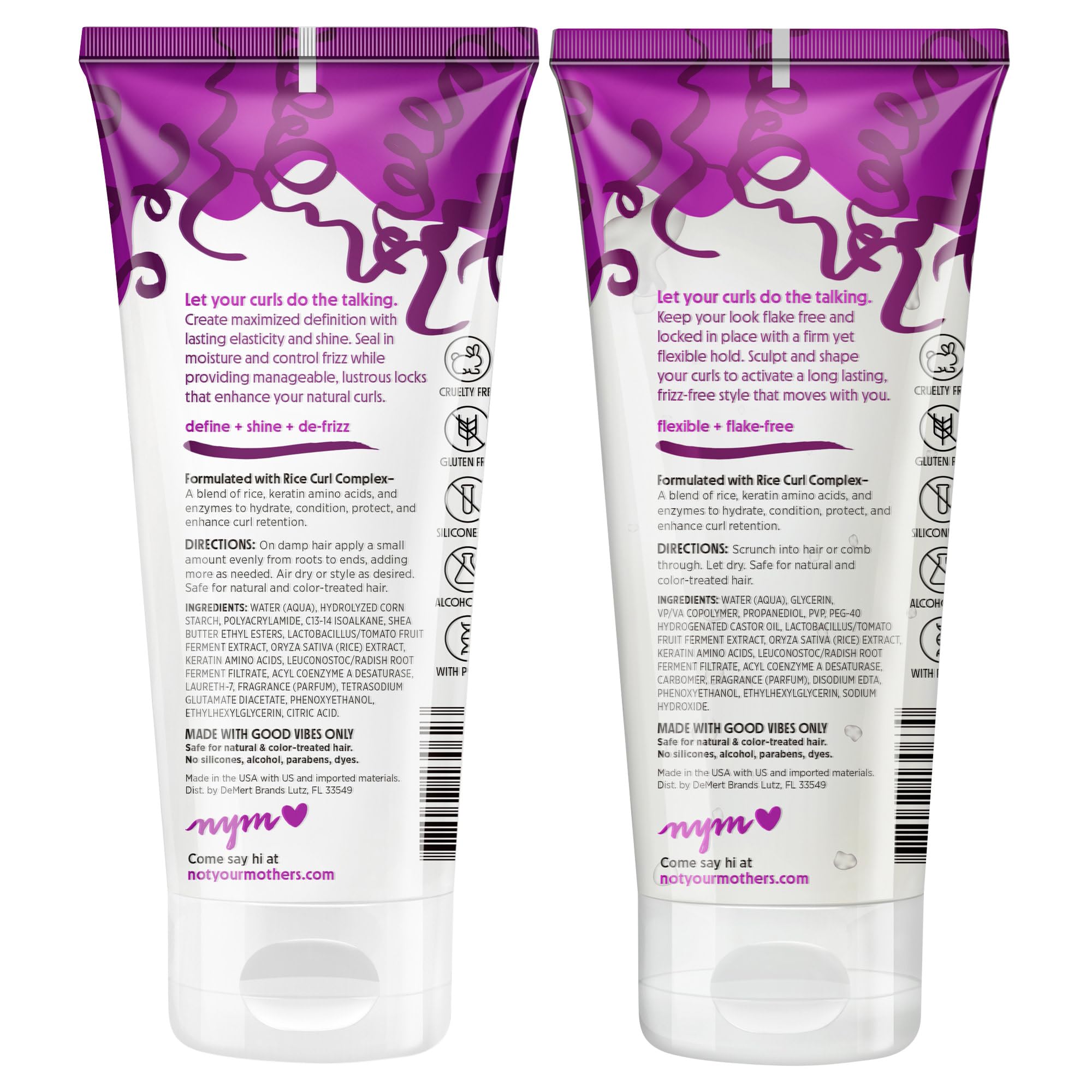 Not Your Mother's Curl Talk Frizz Control Sculpting Gel and Defining Cream (pacote com 2) – Formulado com complexo de cachos de arroz – Para todos os tipos de cabelo cacheado (170 g, pacote com 2)