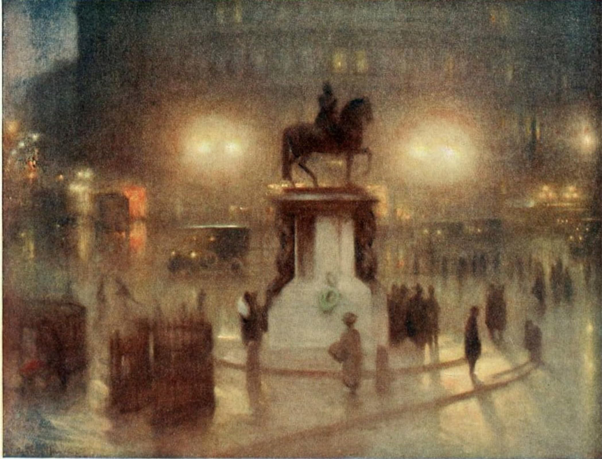 HRJUBWREE Oil Painting Prints on Canvas Painting Picture Trafalgar Square by Arthur Hacker Artwork Canvas Prints for Office Decor 60x90cm