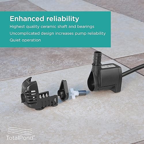 Miniatura 4 de TotalPond bomba para fuentes 70 gal por hora, 70 GPH bomba de fuente