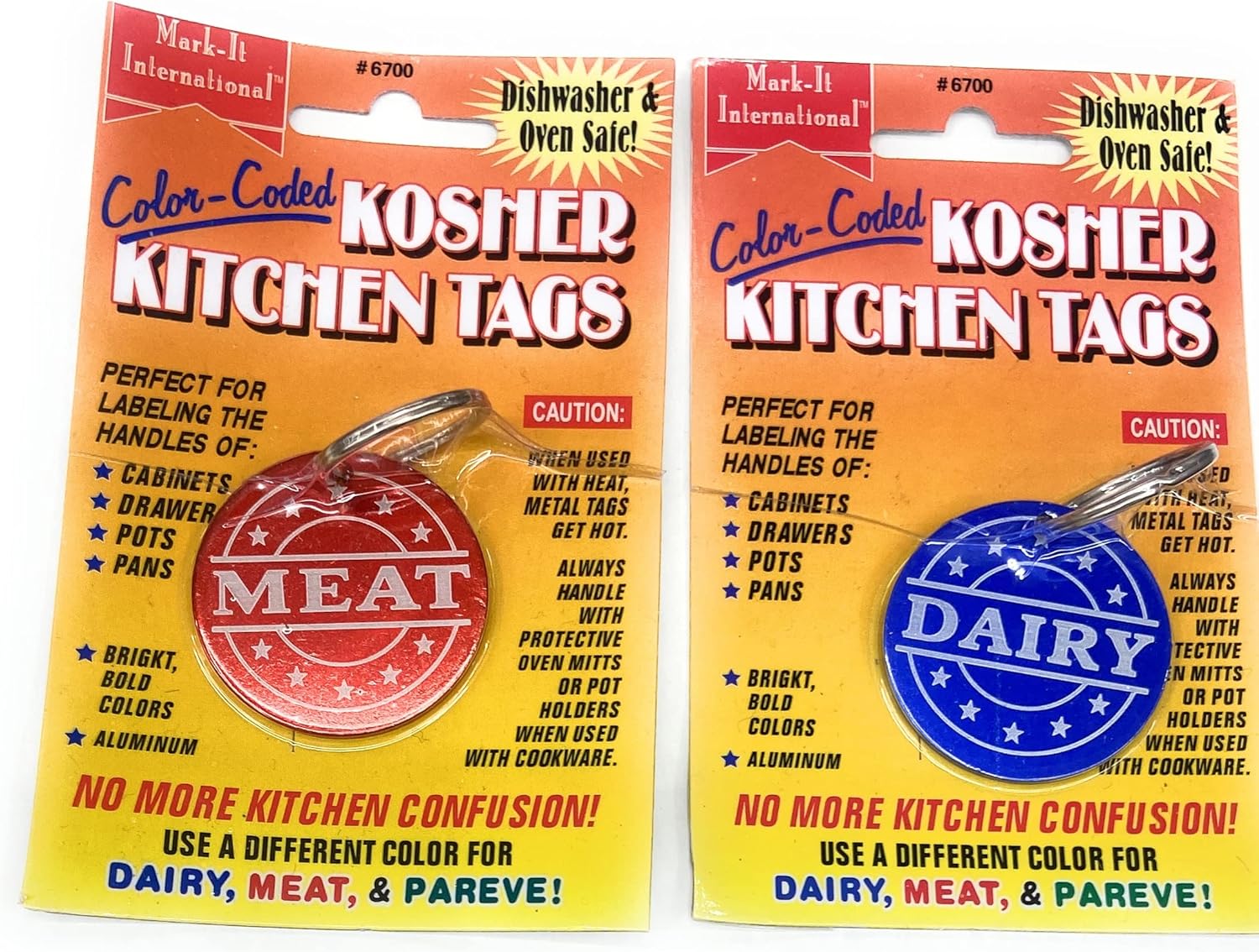 Kosher Kitchen Tags and Label Utensils, Color Coded Kitchen