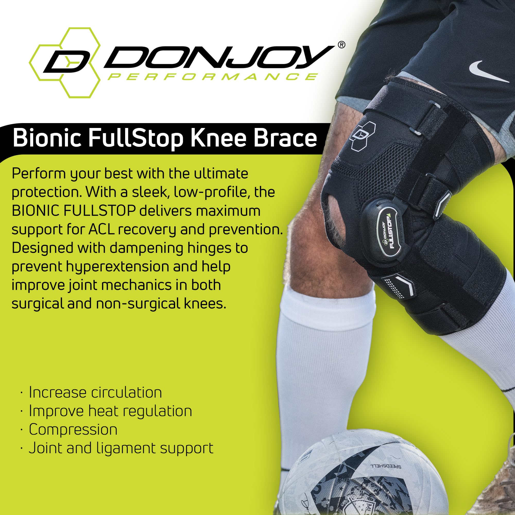 Amazon.co.jp: DonJoy Performance BIONIC FULLSTOP ACL 膝ブレース S