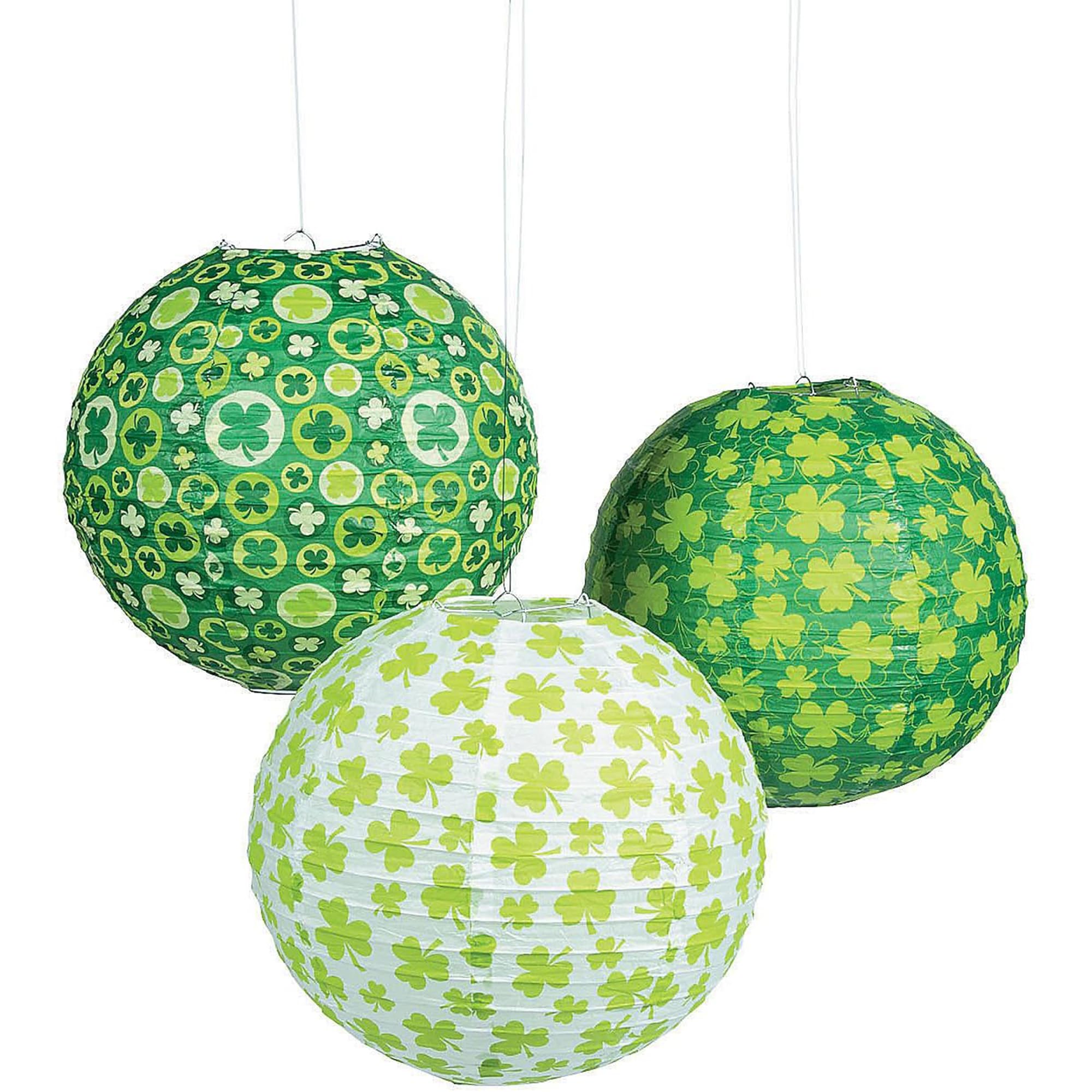 St Patrick's Day Hanging Paper Lantern (set of 6) Party Decor