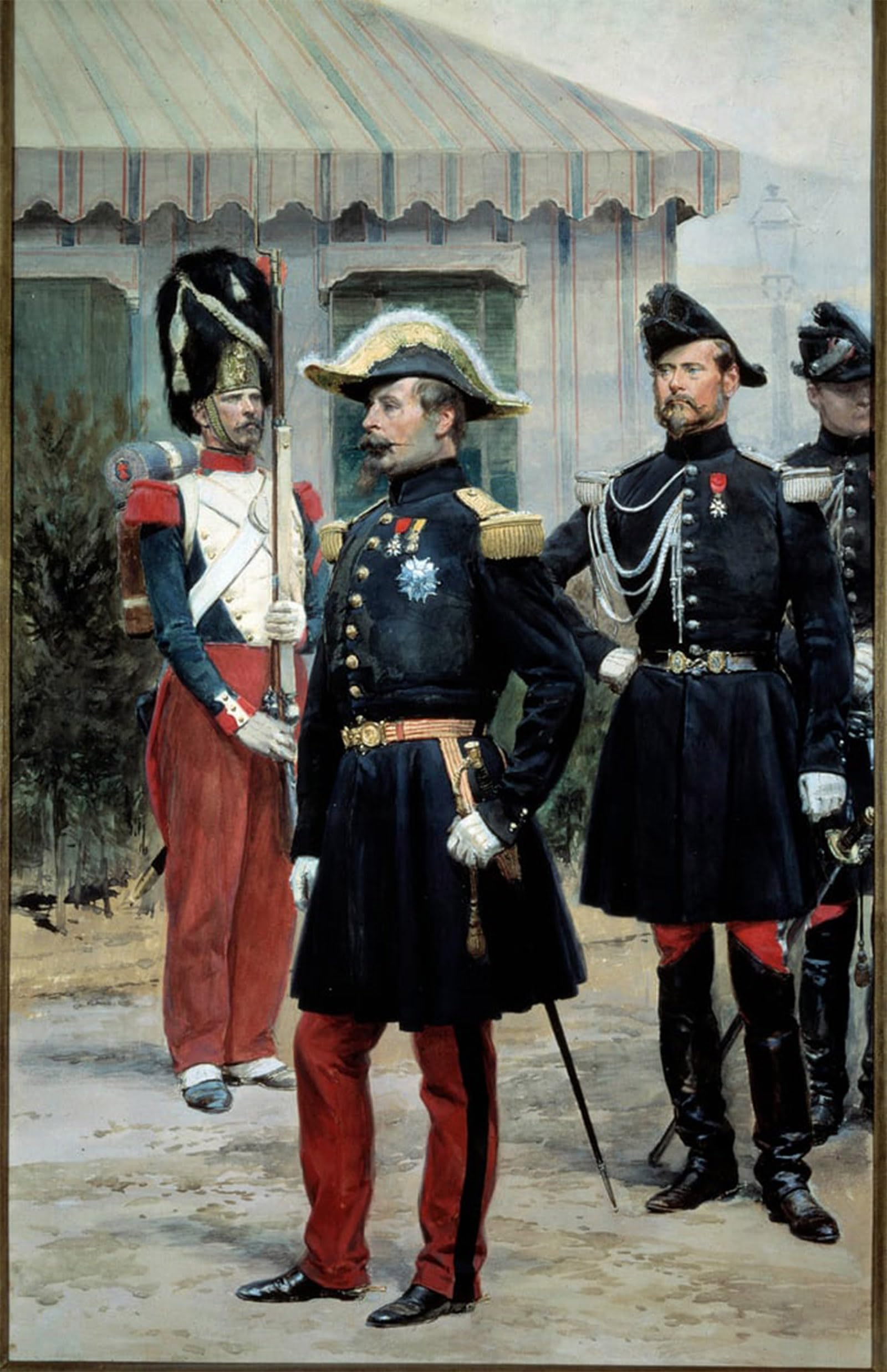 RZHRHJES Abstract Painting Poster Art Print Canvas Print Poster Portrait of Emperor Napoleon Iii Watercolour by Jean Baptiste Edouard Detaille Landscape Canvas Painting for Office Decor 60x90cm
