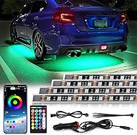 Vista 10 de 10 cápsulas de luz RGB para camión, multicolor, neón, luces de roca RGB impermeables con control de aplicación/RF para automóvil, Jeep, todoterreno
