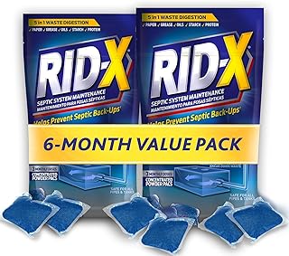 Septic System Treatment, Septic Tank Treatment, 3-Monthly Supply Dual Action Septi-Pacs - 3.2 oz (Pack of 2)