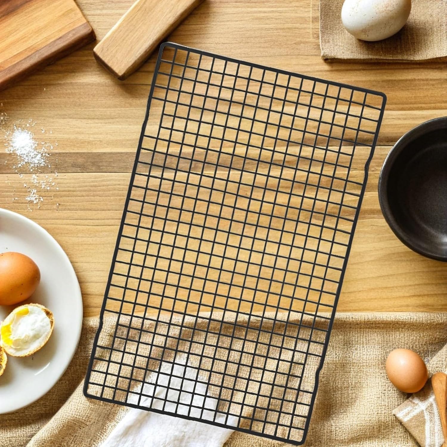 Luxshiny Heavy Duty Nonstick Cooling Rack 15.94 X 9.84 in Baking Cooling Rack for Cookies Cakes Roasting Oven Safe Dishwasher Friendly Air Circulates Underneath for Even Cooling