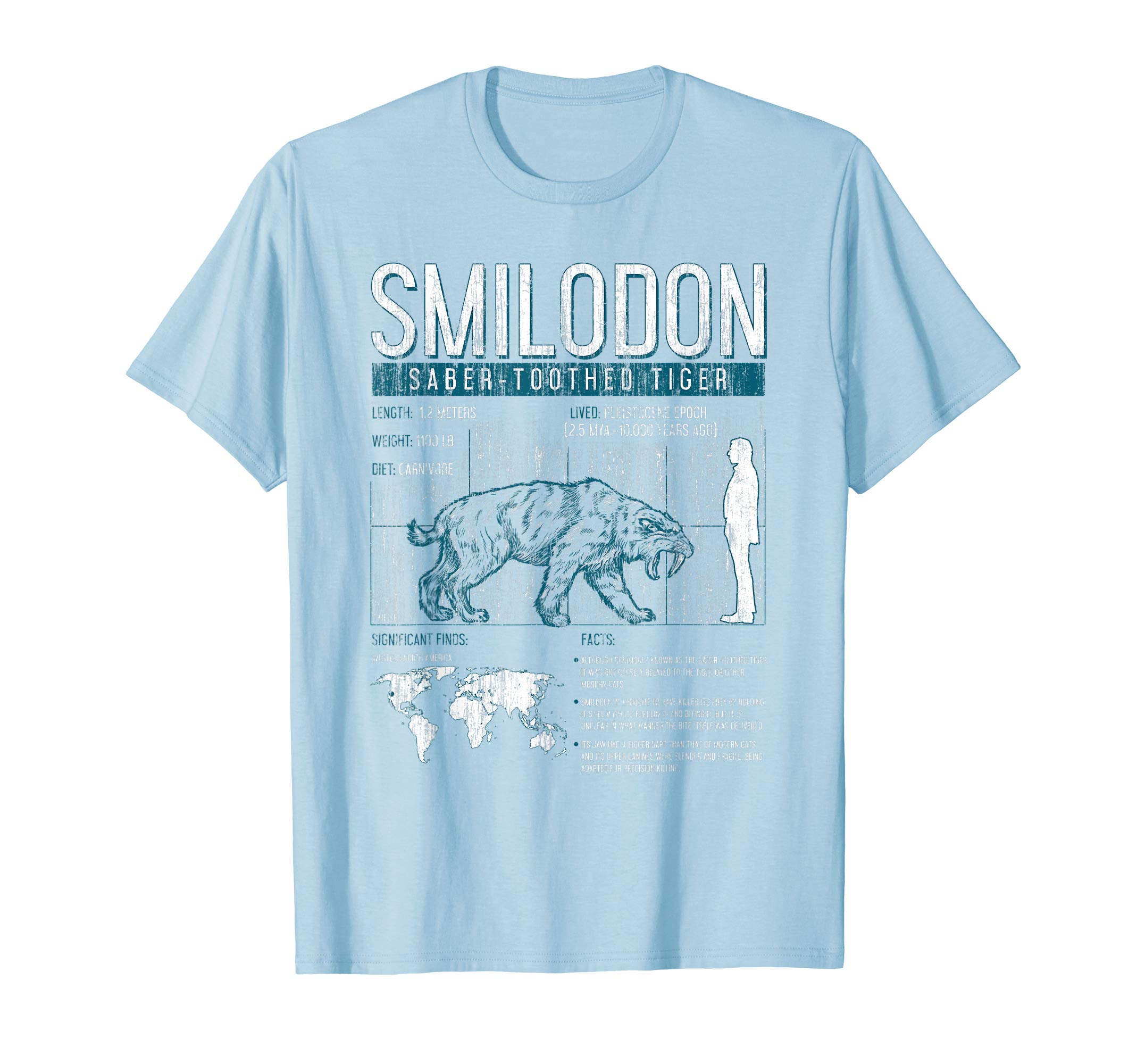 Prehistoric Shirt - Smilodon Saber-Toothed Tiger Shirt T-Shirt
