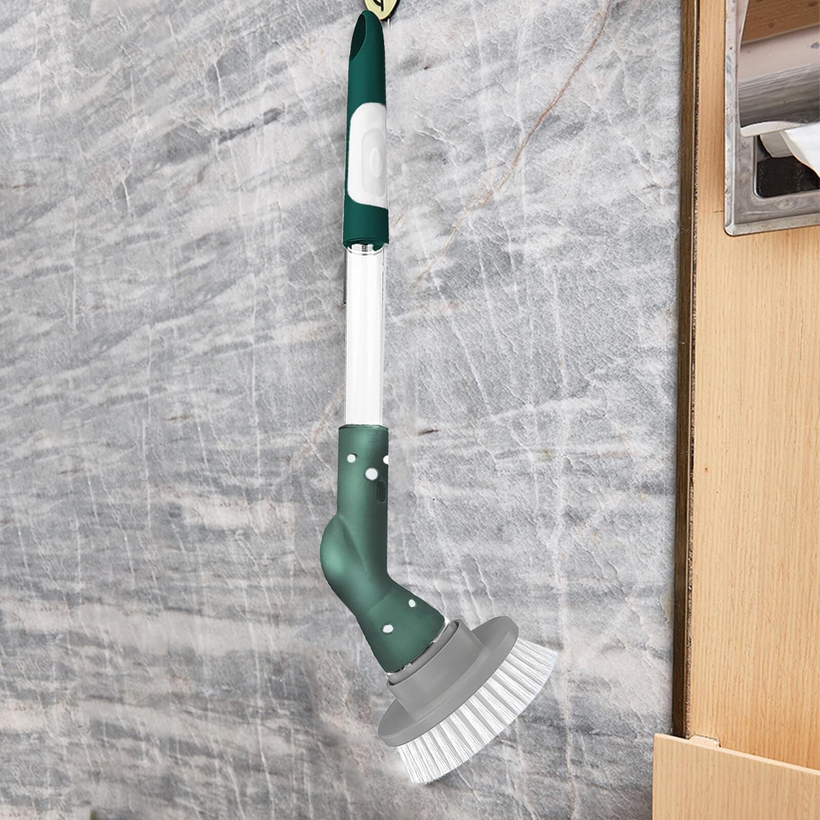 Fregadora Giratoria Eléctrica, Cepillo De Limpieza Eléctrico De Mano Con Cabezales De Cepillo De Taladro Reemplazables, Fregadora Eléctrica Inalámbrica Recargable For Baño, Cocina, Limpieza De Autos