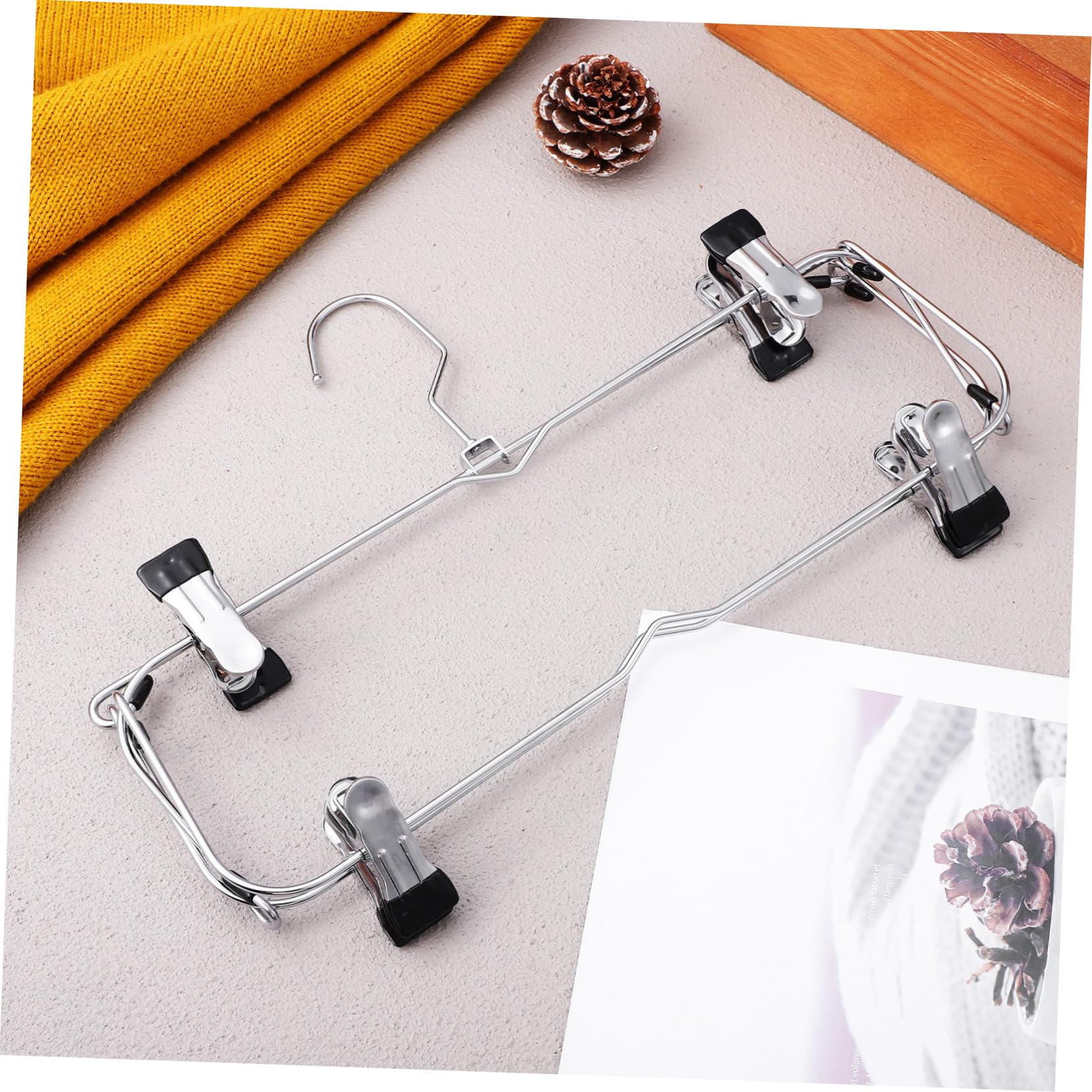 Hohopeti Grucce per Gonne con Clip Multistrato Grucce per Pantaloni in Metallo Salvaspazio Organizzatori per Armadi Resistenti