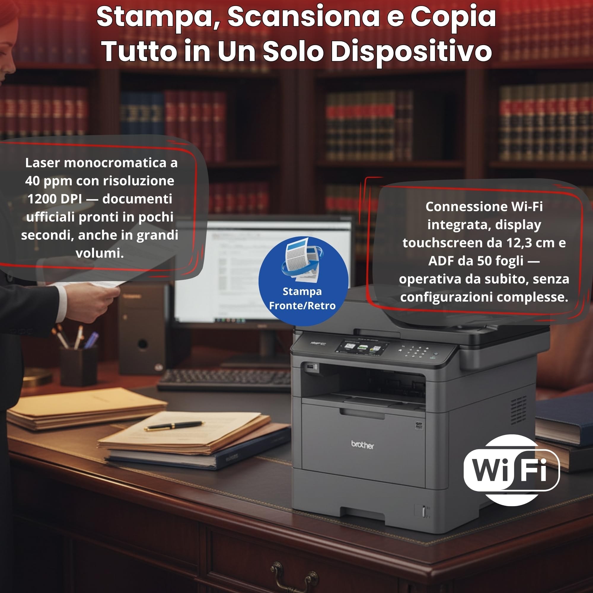 Lenovo Postazione ufficio completa Pc Desktop Intel Core i5-8400