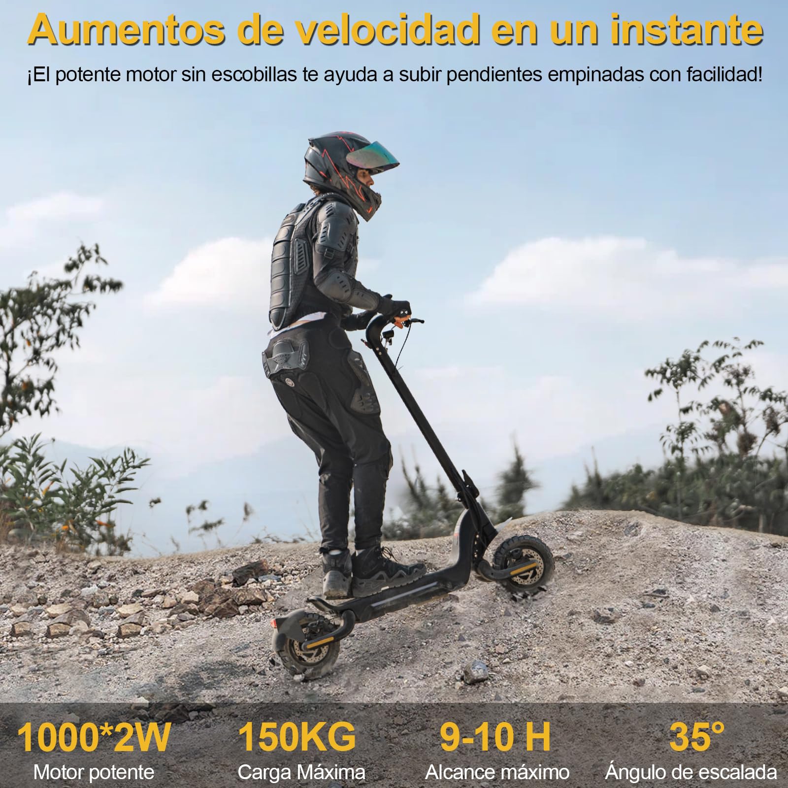 TODIMART Patinete Eléctrico Adultos, 2000W de Potencia, Autonomía 60-80KM, 18.2AH Batería, Doble Frenos de Disco Plegable Scooter Electrico con App
