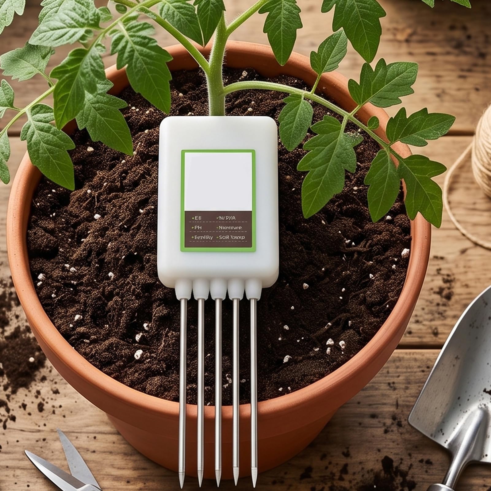 ZJchao Medidor de Suelo 8 en 1 con Bluetooth, Analizador de NPK PH EC Fertilidad Humedad Temperatura, Datos en Tiempo Real a la App del Smartphone para Jardinería Caña de Azúcar