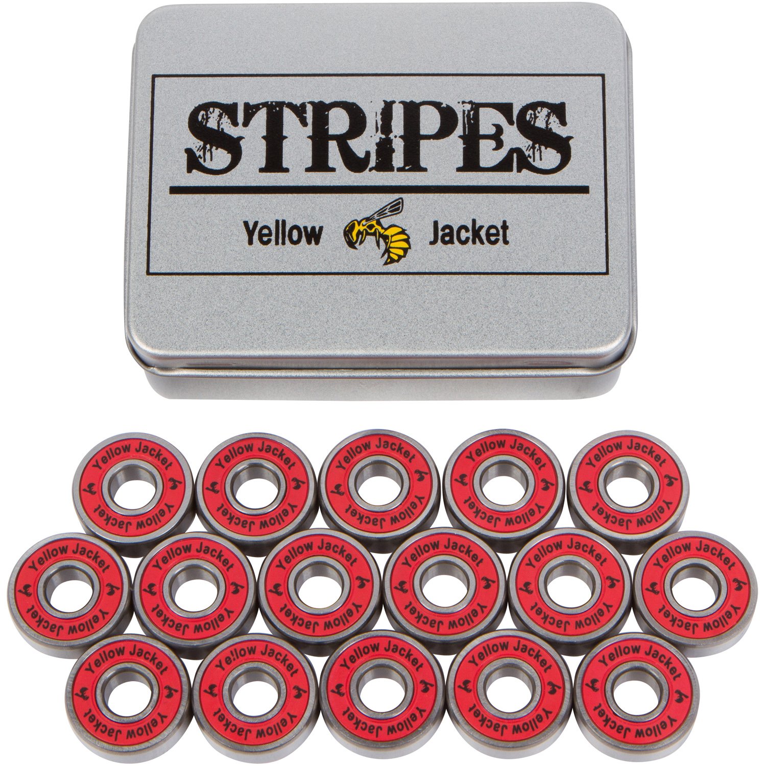 Yellow Jacket Premium Inline Skate Bearings, Roller Skate Bearings, 608, ABEC (Pack of 16)