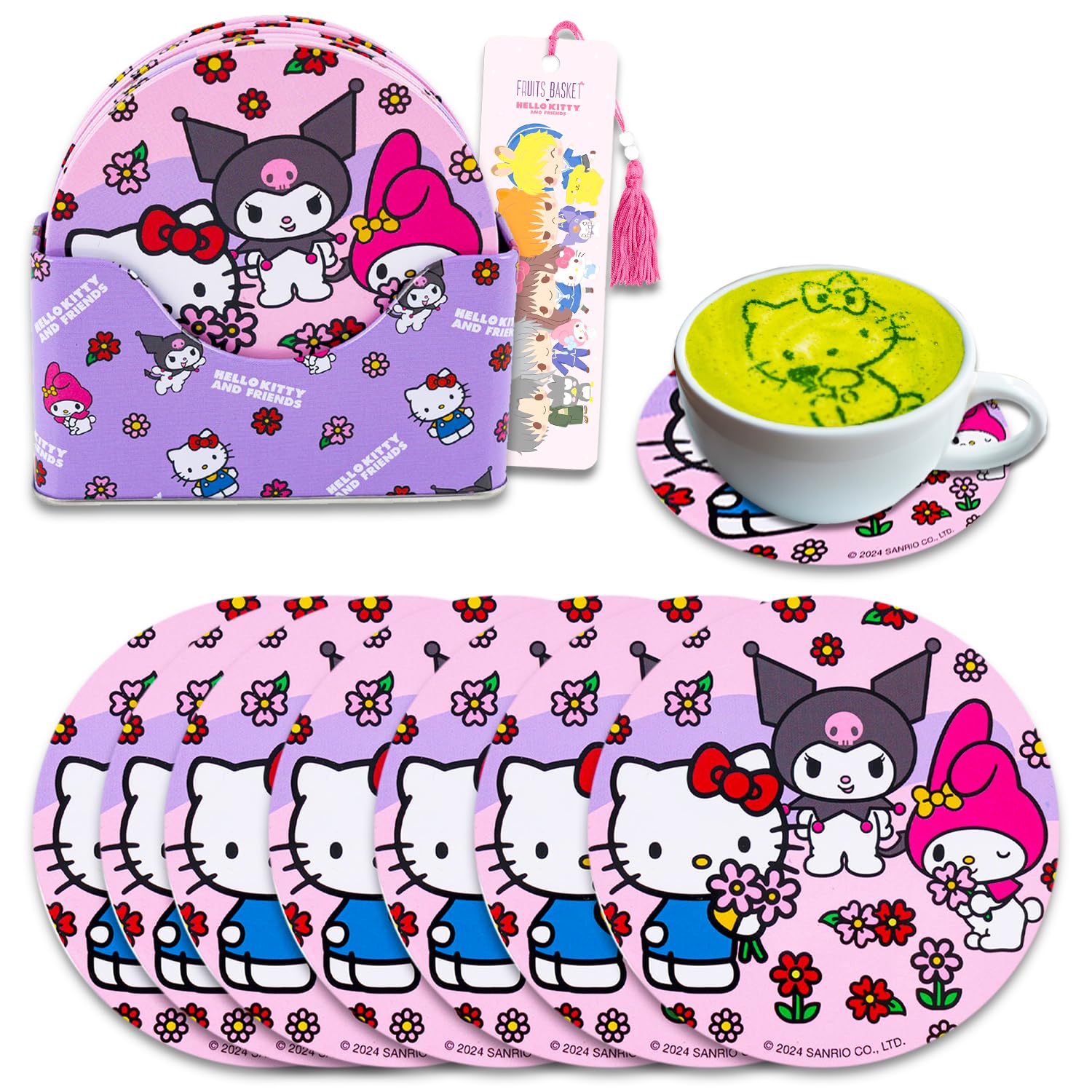 Porta-copos Hello Kitty and Friends para bebidas - Pacote com 6