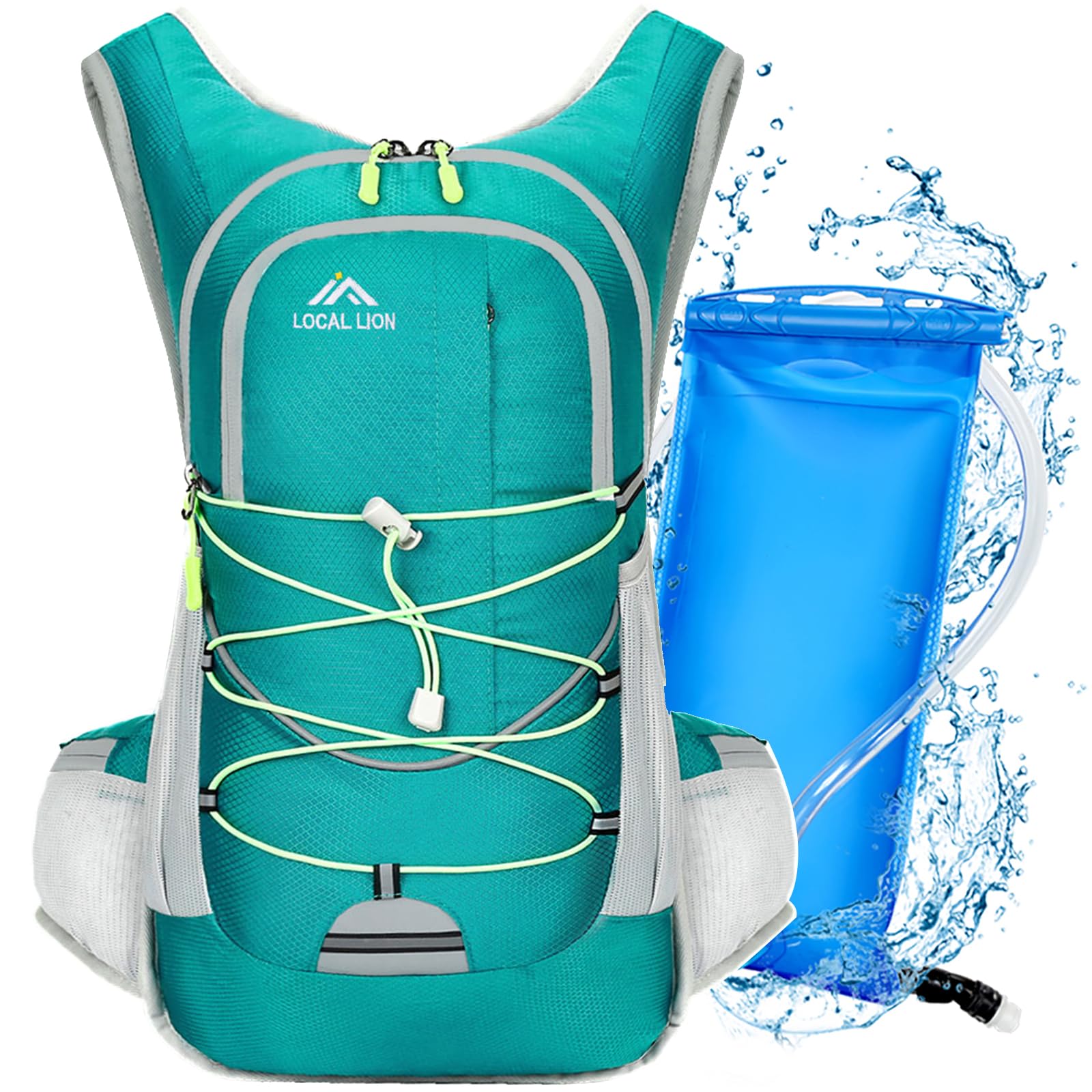 ONETOALL 18L Hydration Backpack with 2L Water Bladder, Insulated Cycling Bike Backpack, Lightweight Water Pack for Hiking Running Skiing Commuting