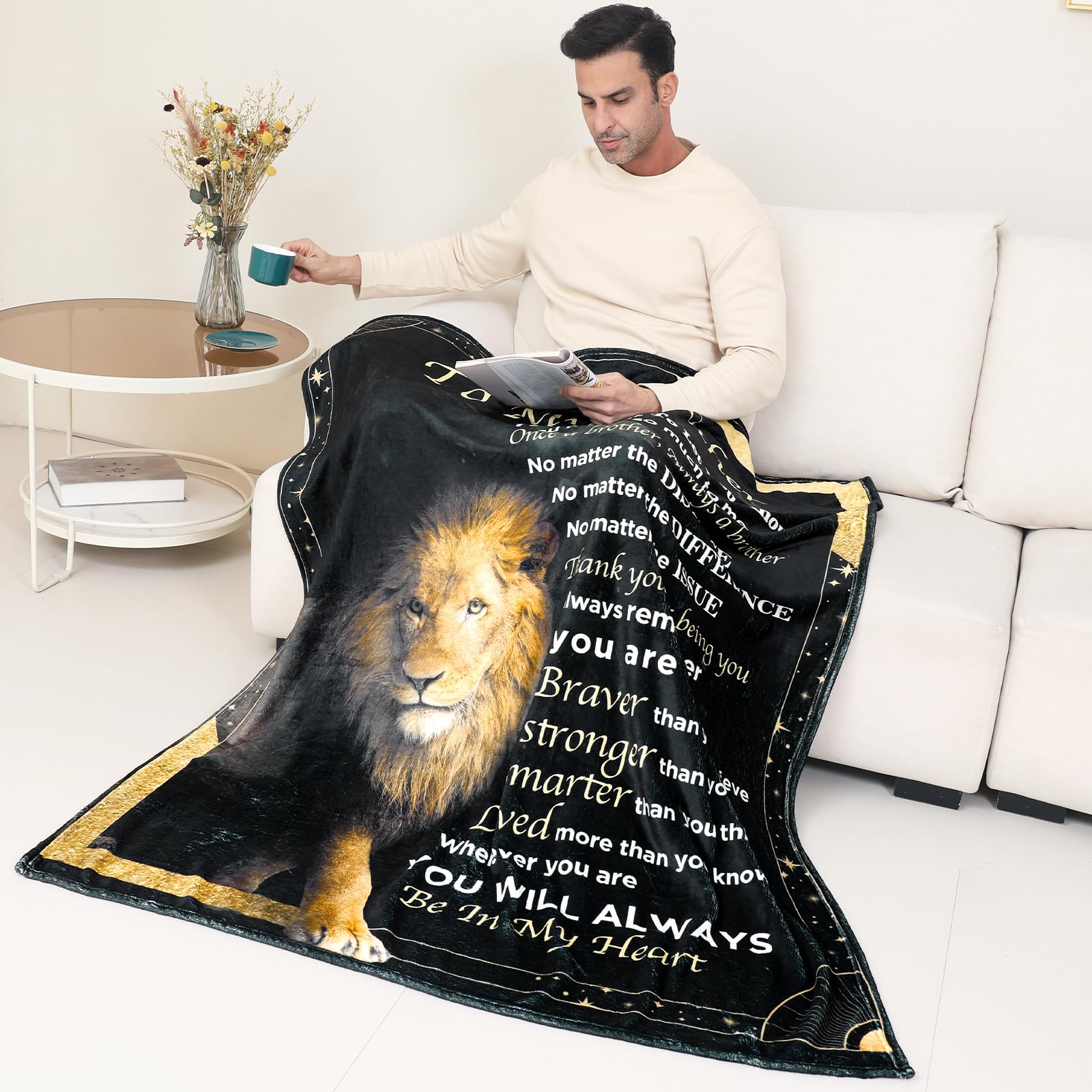 Best Brother Gifts from Sister for Birthday, Big Brother Birthday Gifts for Brother Adult from Sister,Birthday Gifts for Brothers from Sisters, 60"x50" Blanket