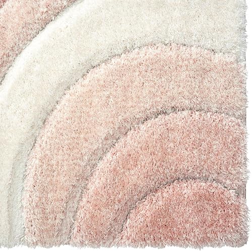 Miniatura 9 de LUXE WEAVERS Lantanas Collection 7070 - Alfombra geométrica moderna de 5 x 7 pulgadas, color rosa