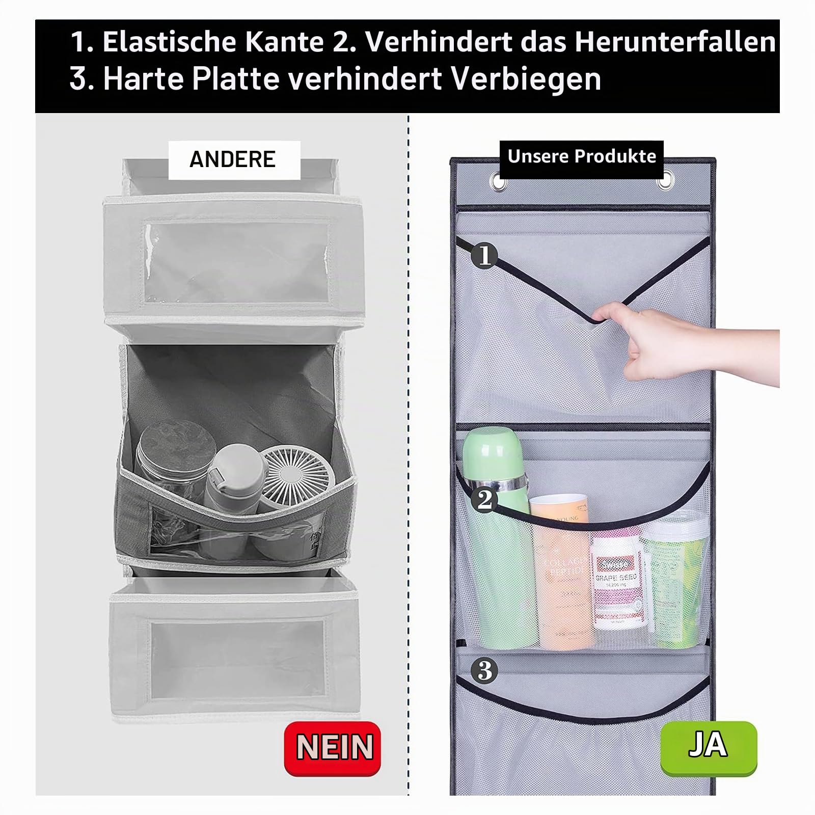 Hängeregal Tür Hängeorganizer Hängeaufbewahrung Schrank Tür Organizer Kuscheltier Aufbewahrung Bad Organizer Hängend Türorganizer Stoff Taschenorganizer 5 Netztaschen für Spind Organisation 1 Stück Küche, Haushalt & Wohnen
