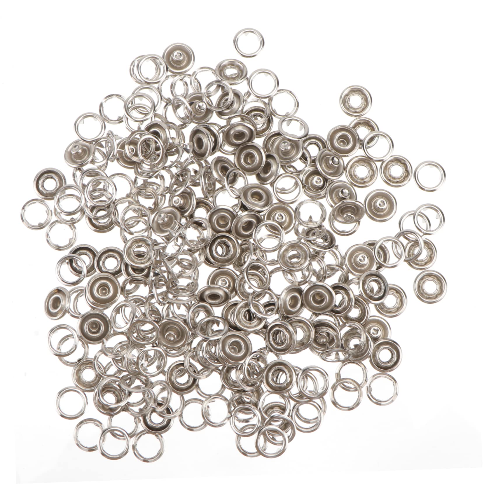 SHINEOFI 3 Set Di Bottoni A Pressione Cavi A Cinque Fibbie Bottoni Automatici A Pressione A e Per Abbigliamento E Arredamento Per La Casa 100 Pezzi*3
