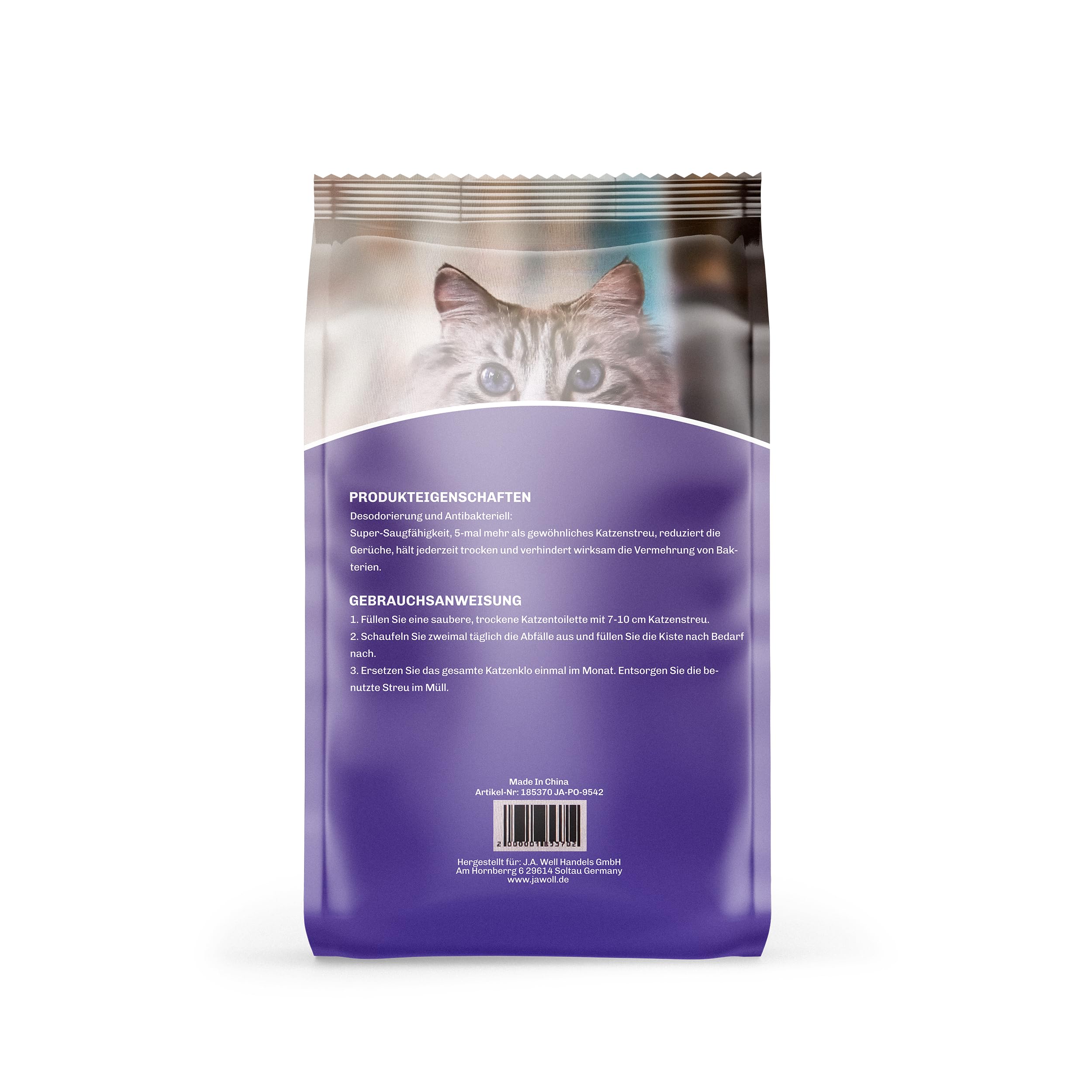 JanPet Katzenstreu 60L (12 x 5L)  Staubfrei, Keine Klumpen, Lavendelduft,  Saugstark, Geruchsbindend, Feinkrnig, Sanft zu Katzenpfoten, Hygienisch  fr Katzentoiletten : Amazon.de: Haustier