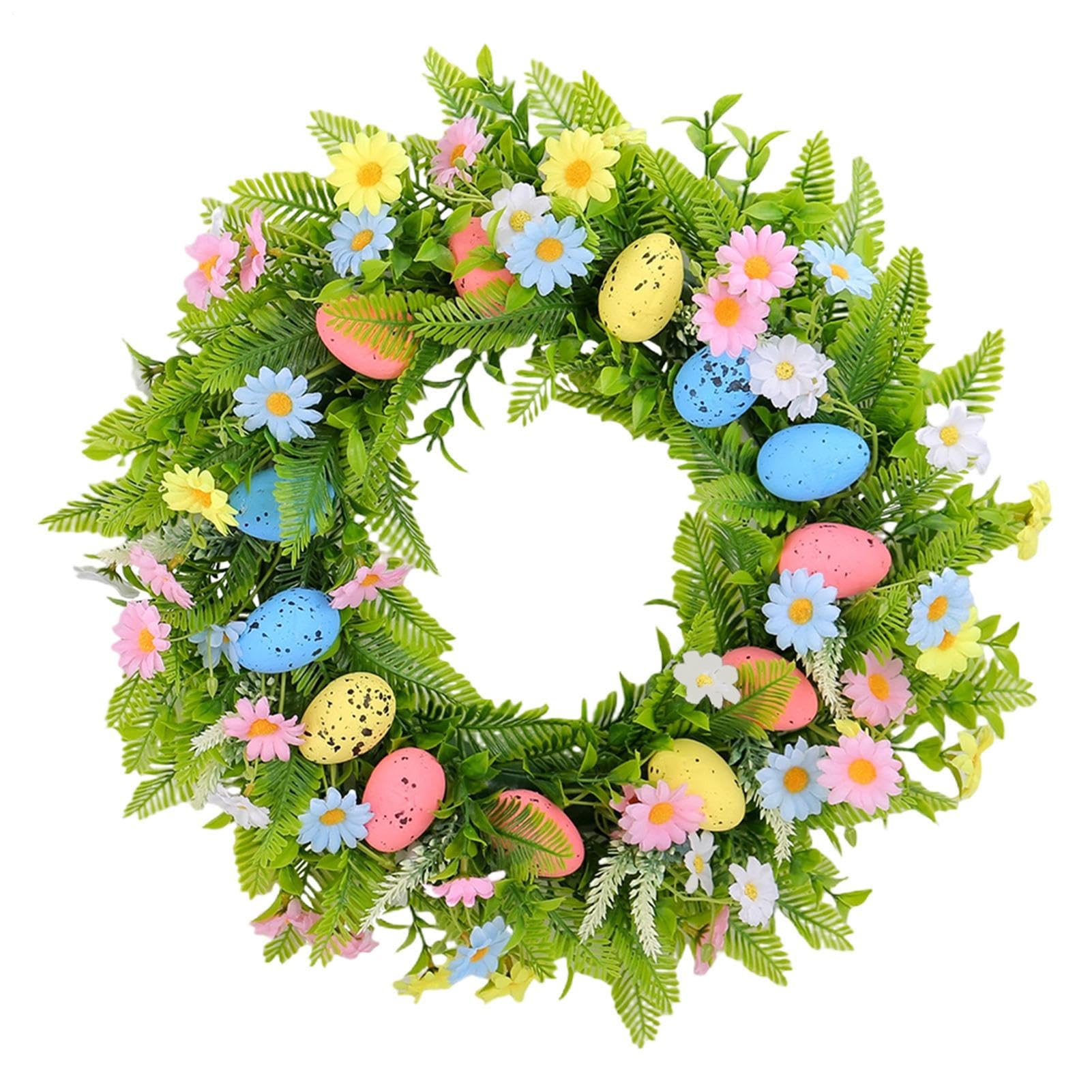 Couronne d'œufs de Pâques déco extérieure et terrasse durable