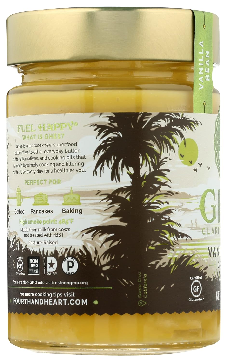 4TH & HEART Ghee Clarified Butter, Vanilla Bean 9 Oz (Pack Of 6),,