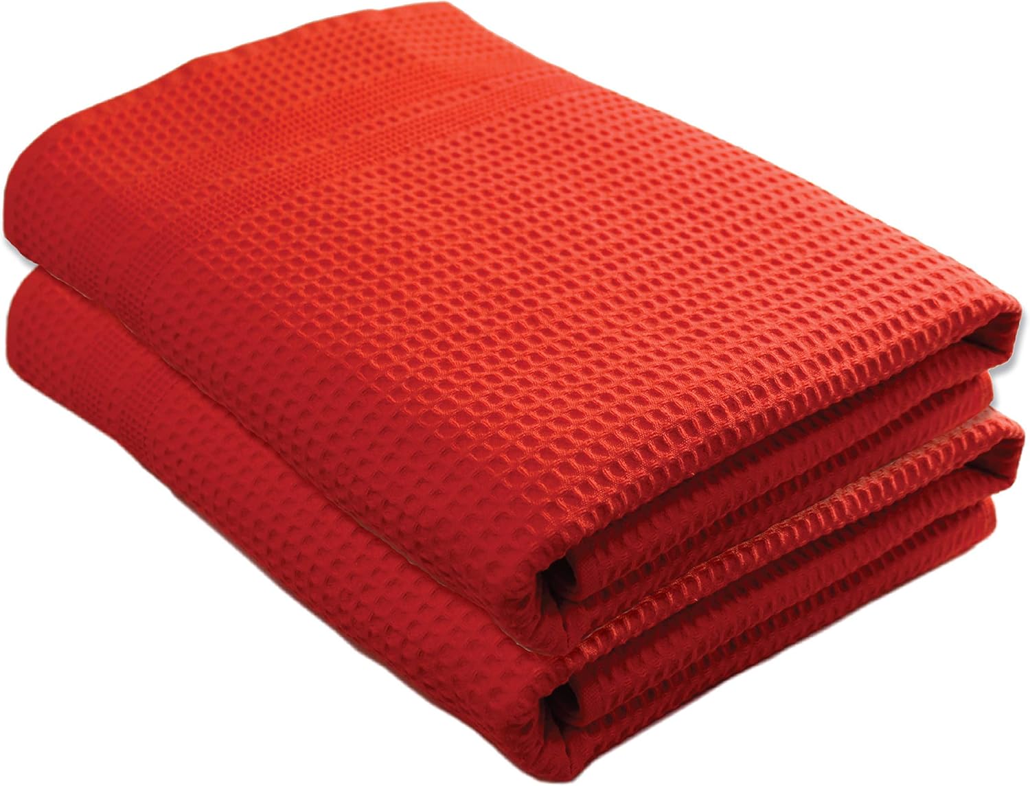 Gilden Tree Waffle Towels Quick Dry Lint Free Thin, Bath Towel 2 Pack, Classic Style (Coral