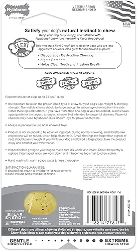 Miniatura 8 de Nylabone Flex Moderate - Juguete masticable para perros de pollo medianolobo (1 unidad)