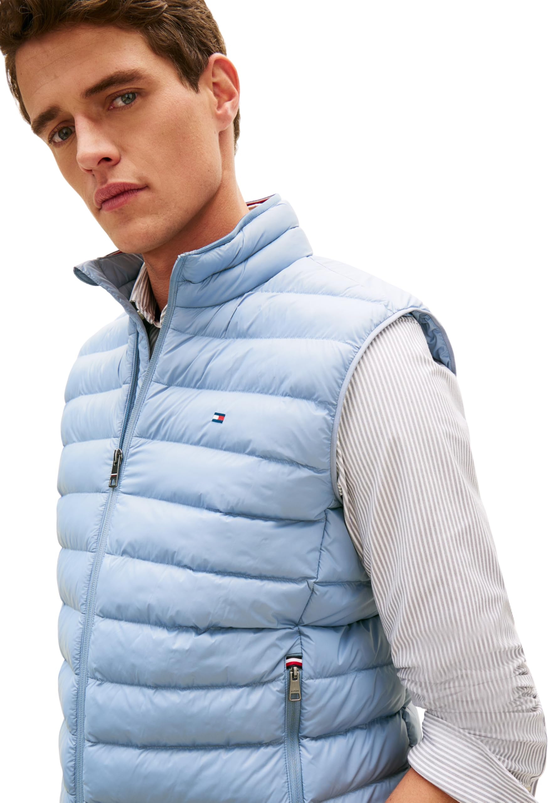 Tommy Hilfiger Uomo Gilet Packable Recycled Vest Colletto alla Coreana