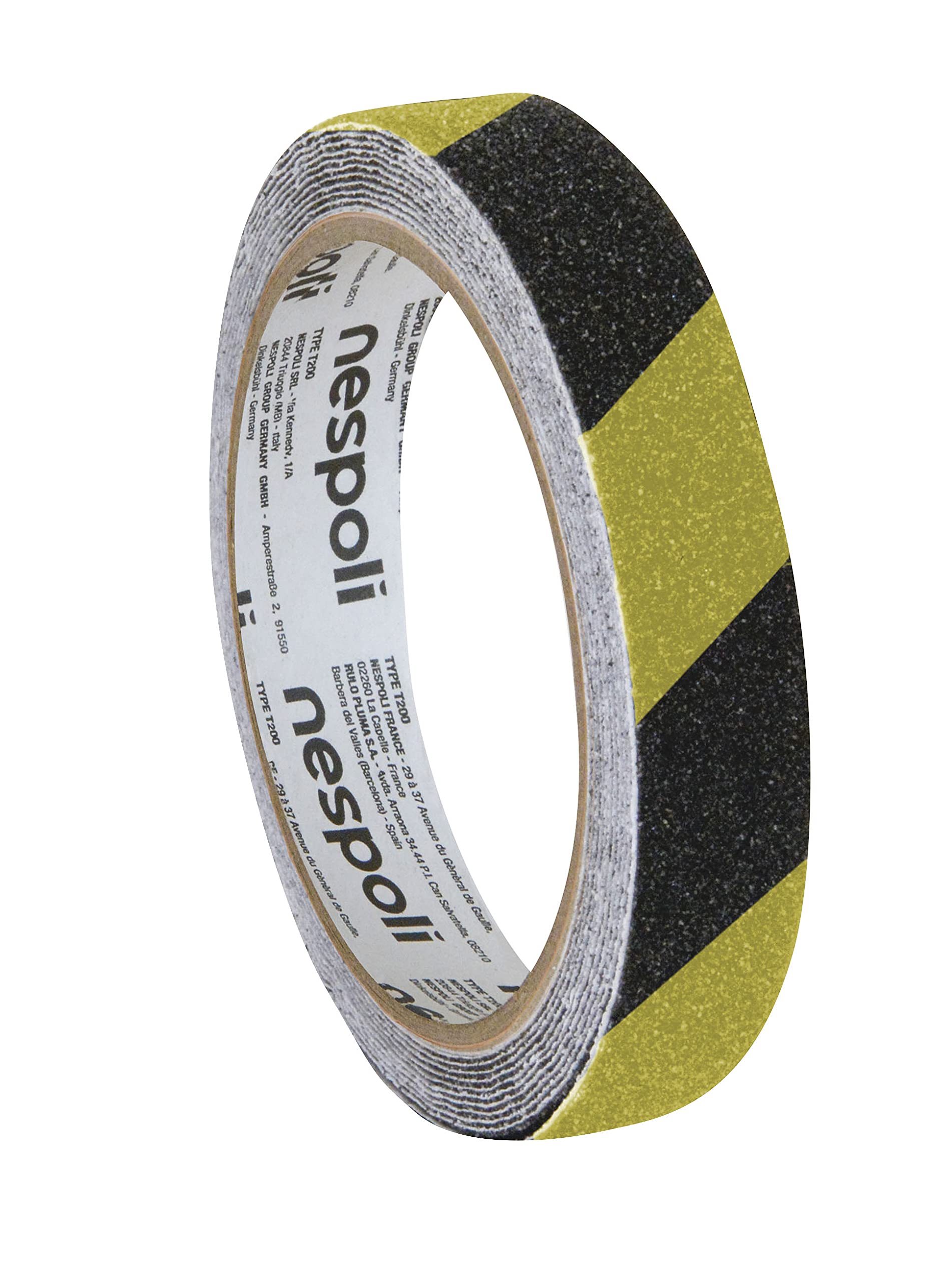 Nespoli Ruban antidérapant noir/jaune 25 mm x 15 m
