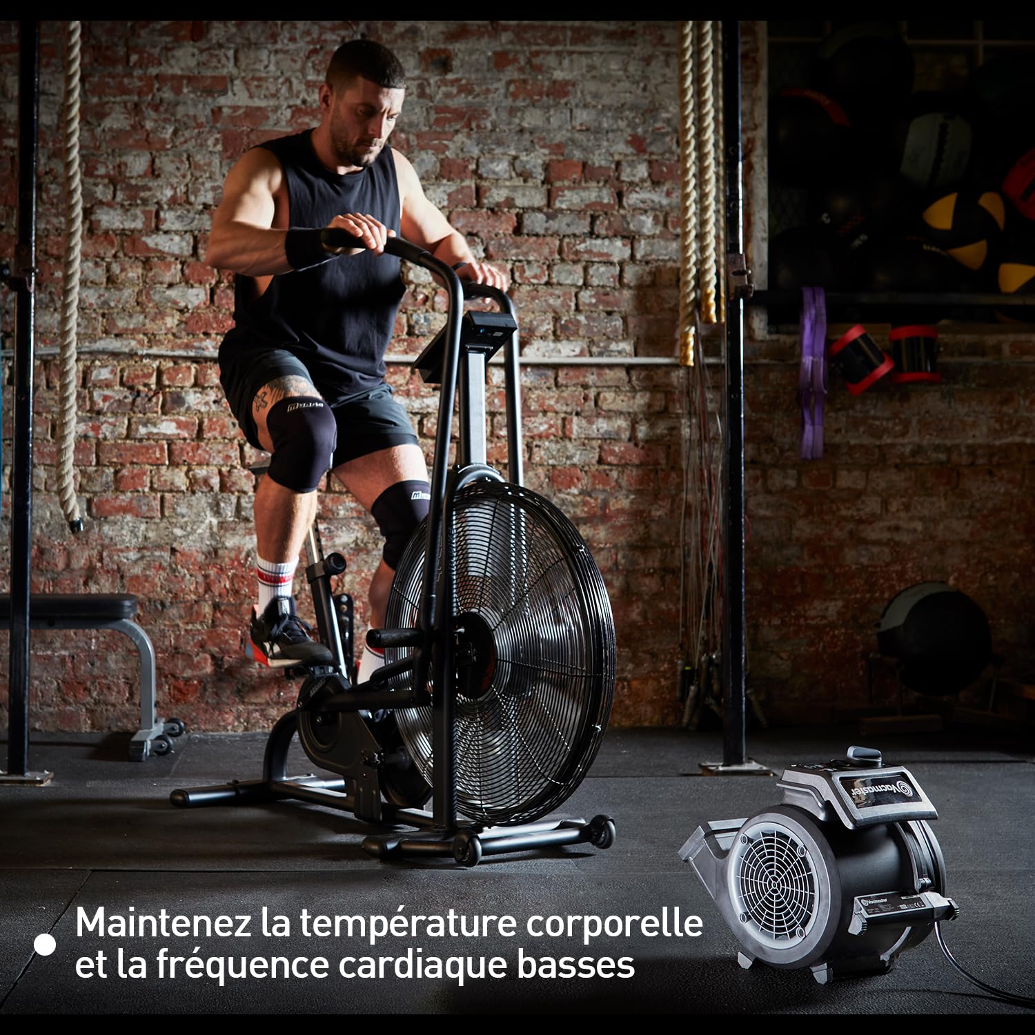 Vacmaster Air Mover 3 vitesses Télécommande Ventilateur De Gym Au Sol Ventilateur De Vélo Silencieux, Sèche Tapis, Cool, Noir