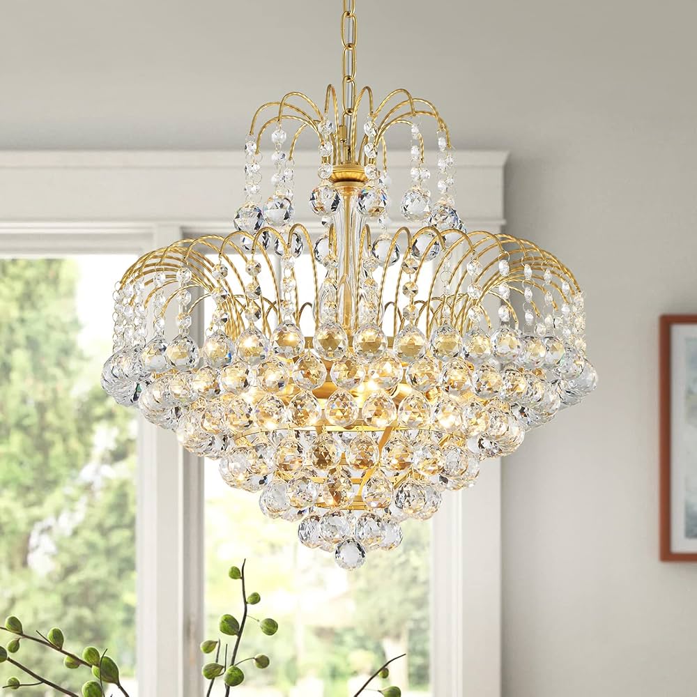 Crystal Style(クリスタイル) Crystal Ceiling Light Chandelier, Modern Flush Mount Crystal