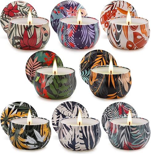 Velas de regalo para mujeres, paquete de 8 velas de aromaterapia, juego de regalo de velas perfumadas para mujeres, velas perfumadas para el hogar,