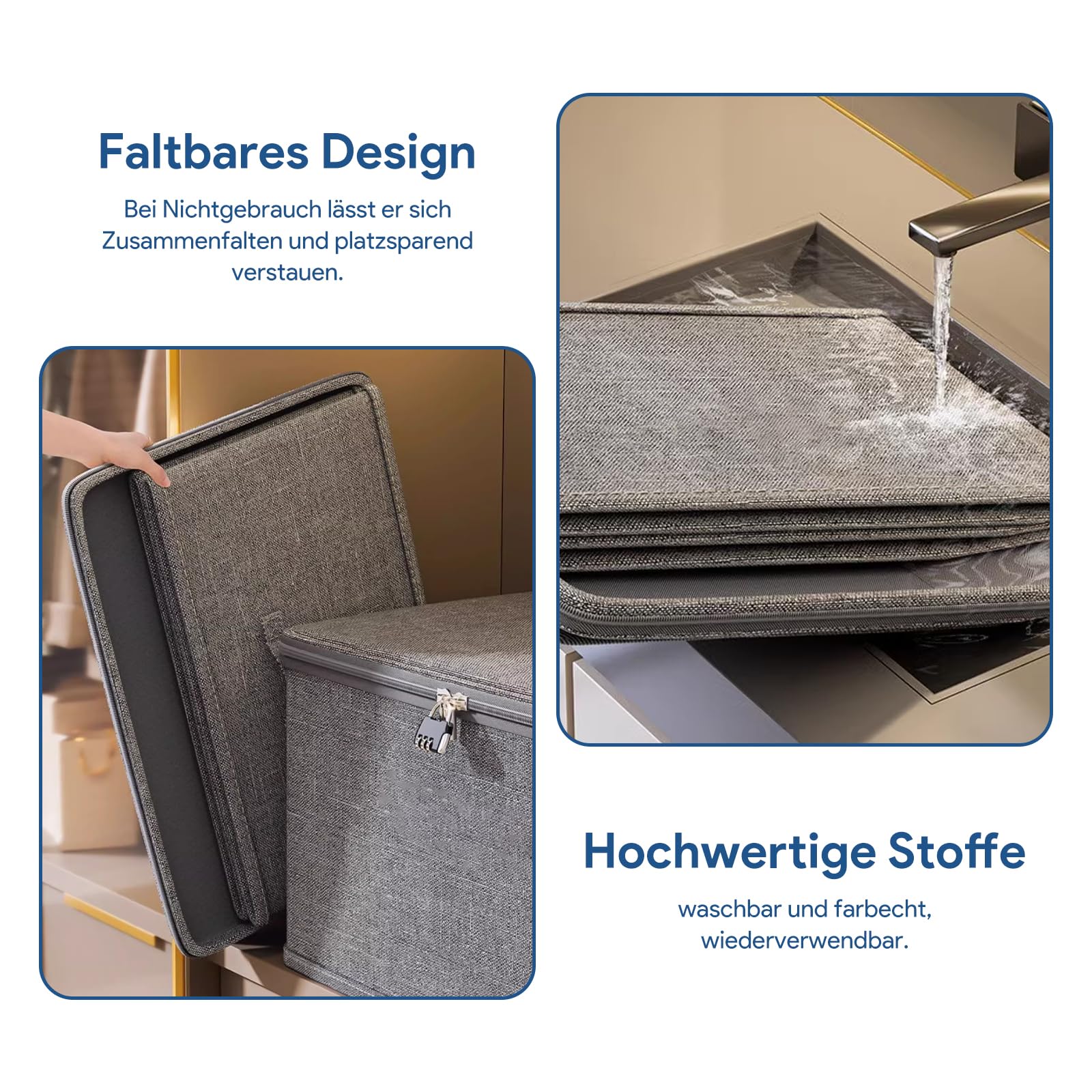 Scatola Porta Medicinali Con Lucchetto - Organizer Pieghevole 30x20x14cm Per Camera Da Letto - Foto 9