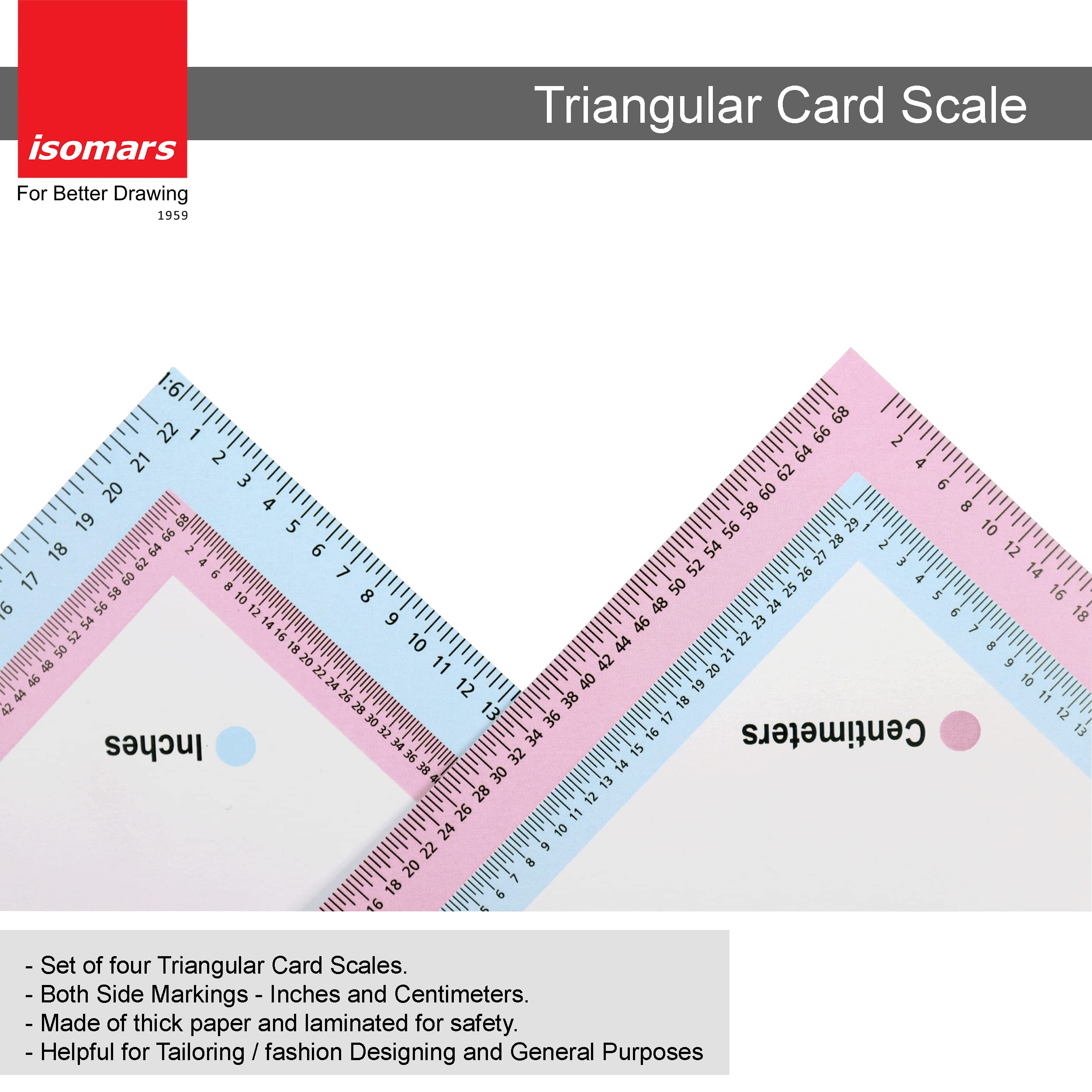 Isomars Triangular Card Scale - Set Of 4 2